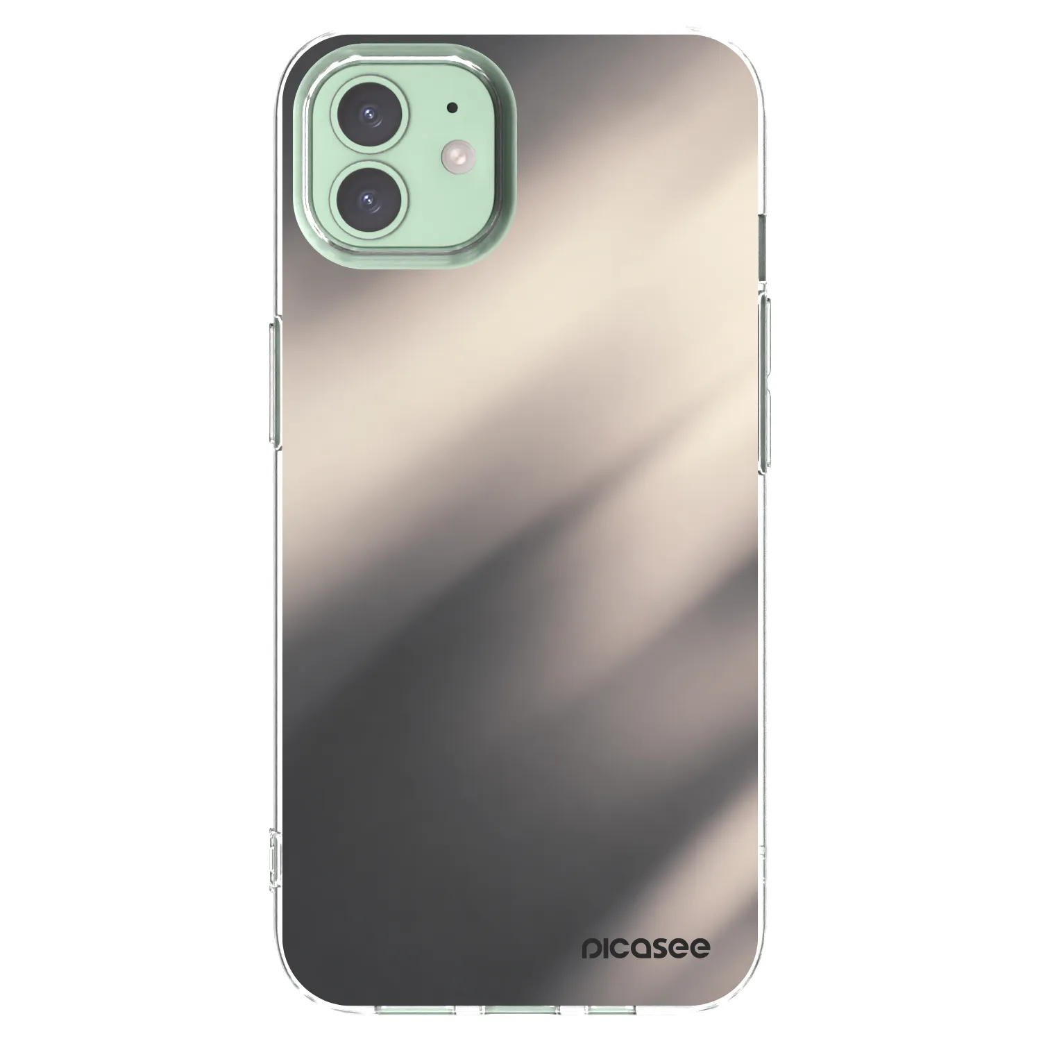 Picasee silikonska prozirna maskica za Apple iPhone 12 - Smoky Beige