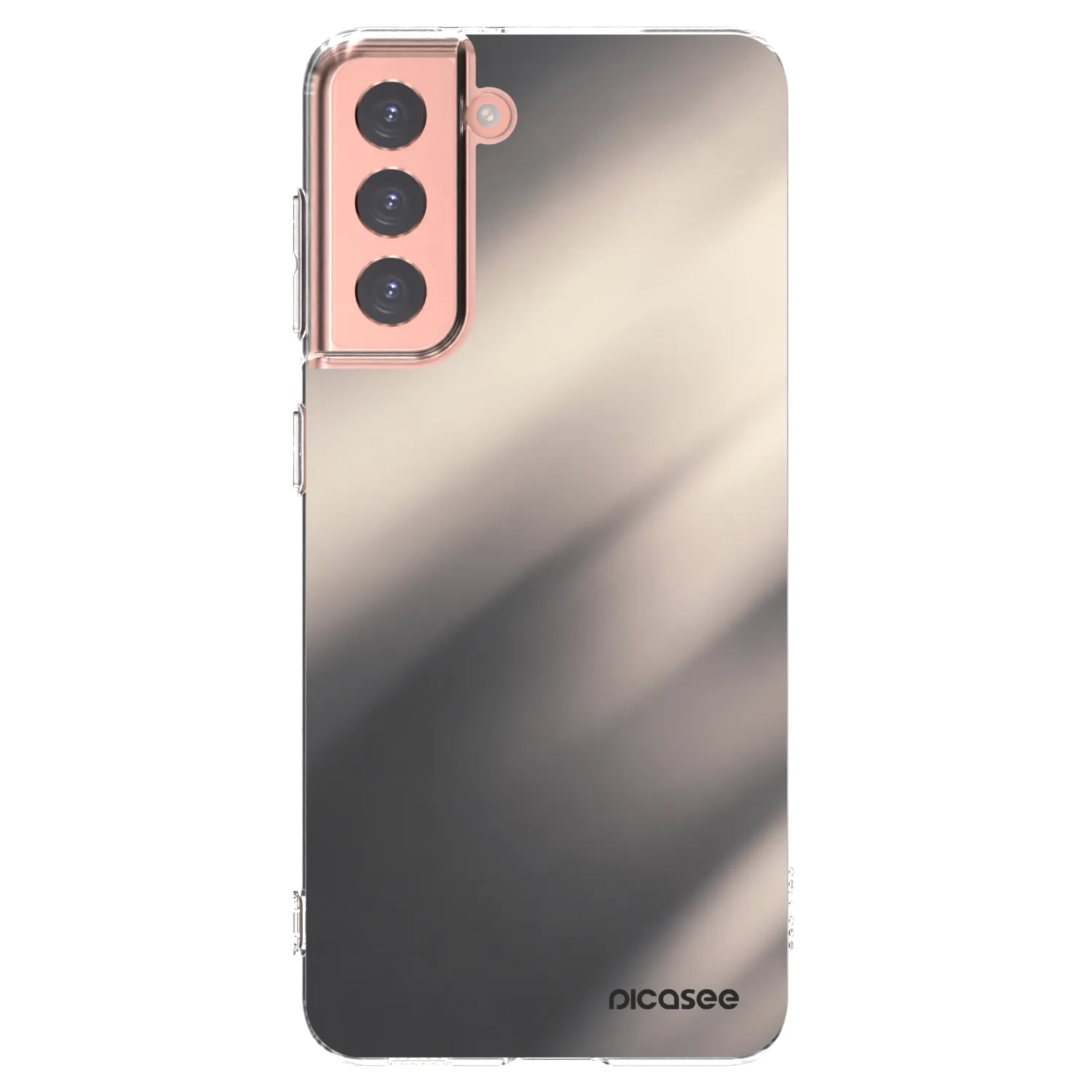 Picasee silikonska prozirna maskica za Samsung Galaxy S21 5G G991B - Smoky Beige