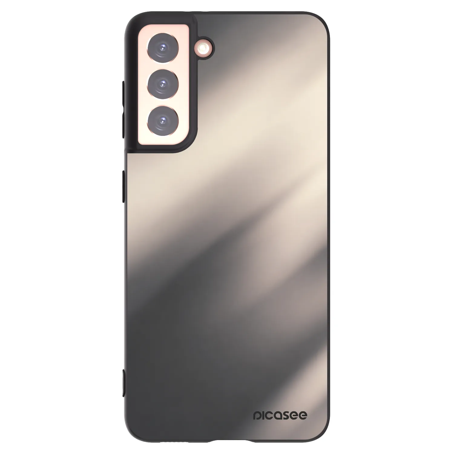 Picasee crna silikonska maskica za Samsung Galaxy S21 5G G991B - Smoky Beige