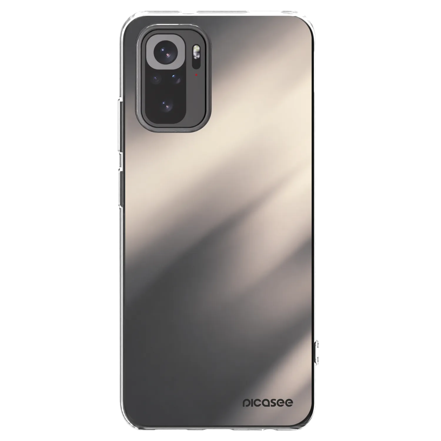 Picasee silikonska prozirna maskica za Xiaomi Redmi Note 10 - Smoky Beige