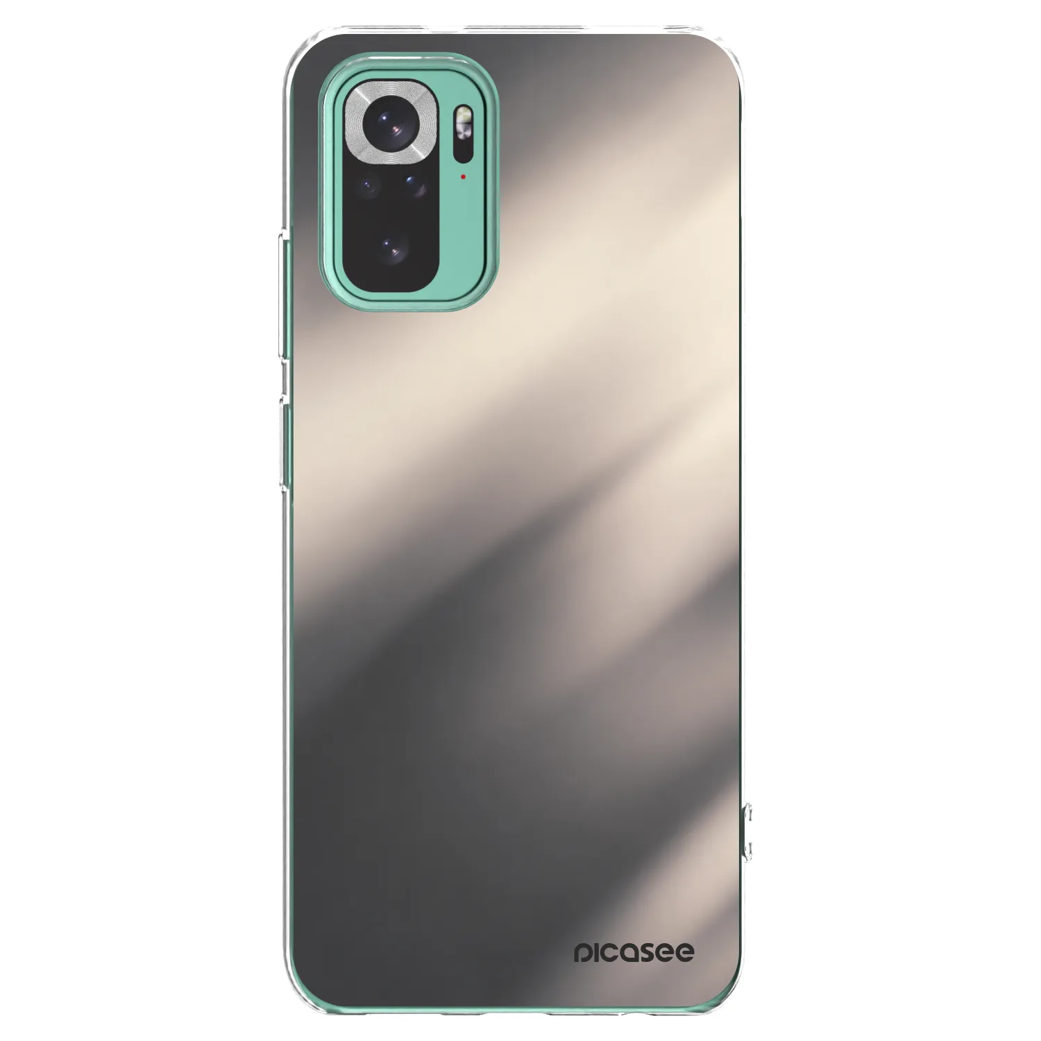 Picasee silikonska prozirna maskica za Xiaomi Redmi Note 10 Pro - Smoky Beige