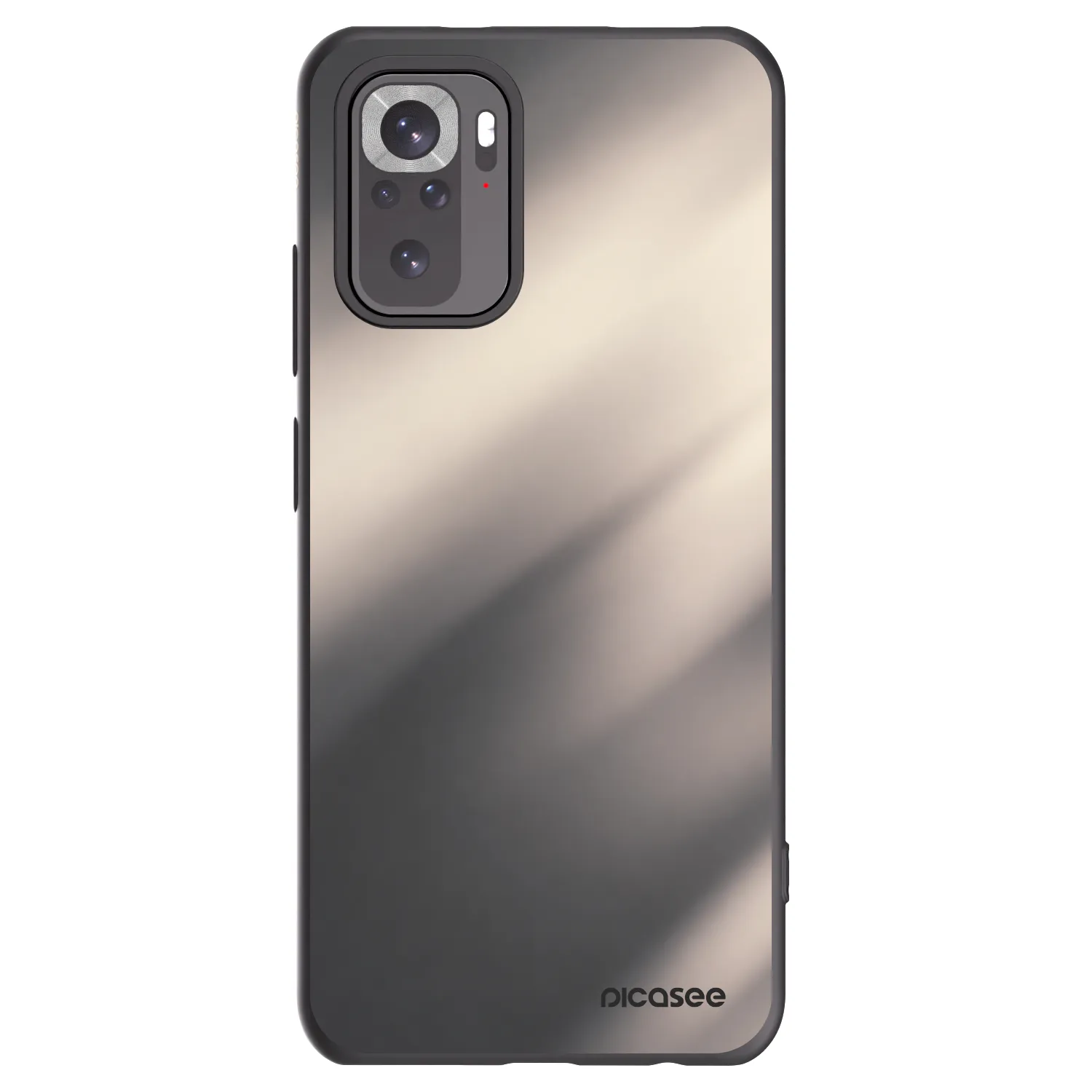 Picasee crna silikonska maskica za Xiaomi Redmi Note 10S - Smoky Beige
