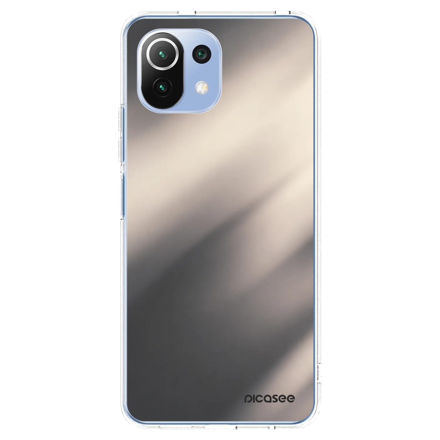 Picasee silikonska prozirna maskica za Xiaomi Mi 11 Lite - Smoky Beige