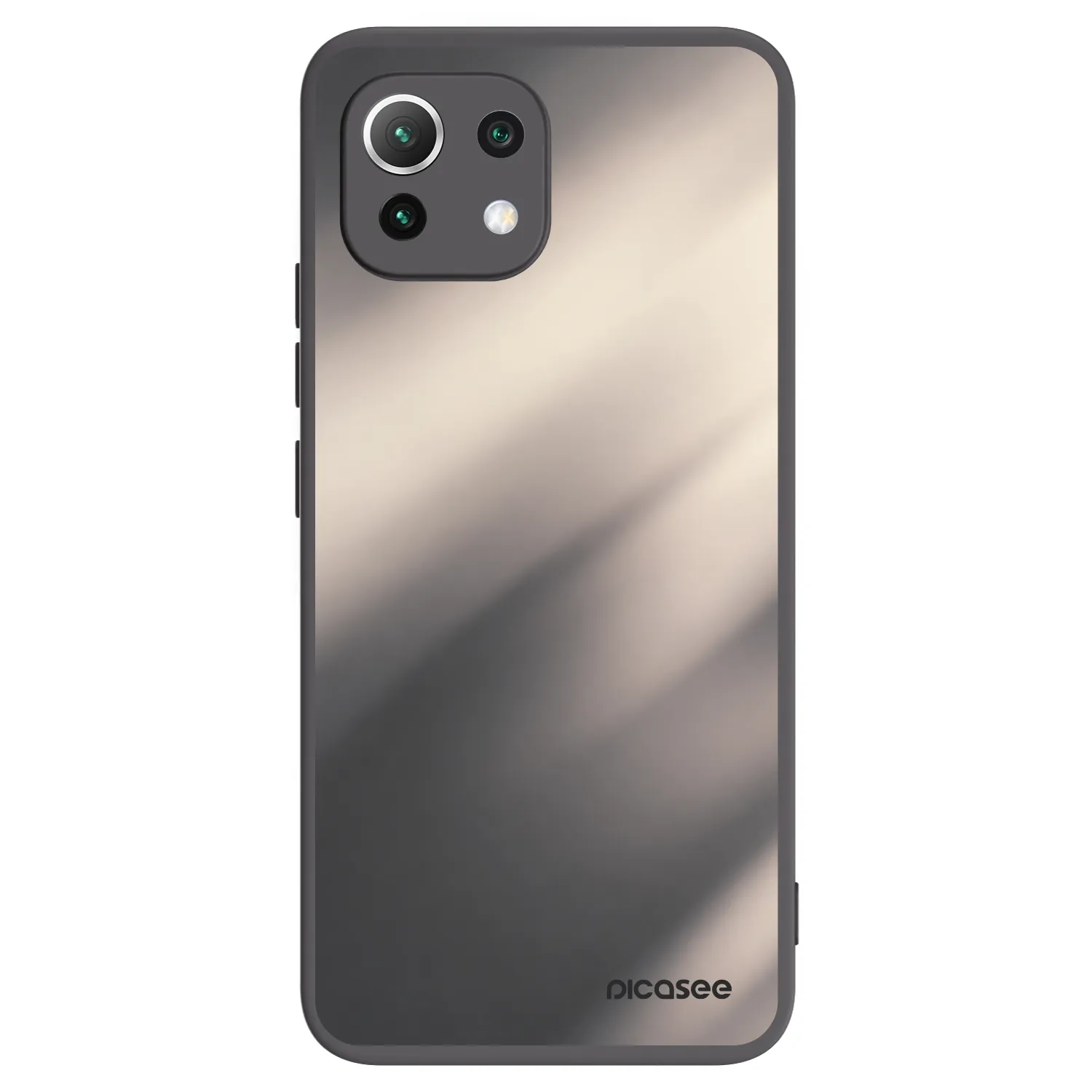 Picasee crna silikonska maskica za Xiaomi Mi 11 Lite - Smoky Beige