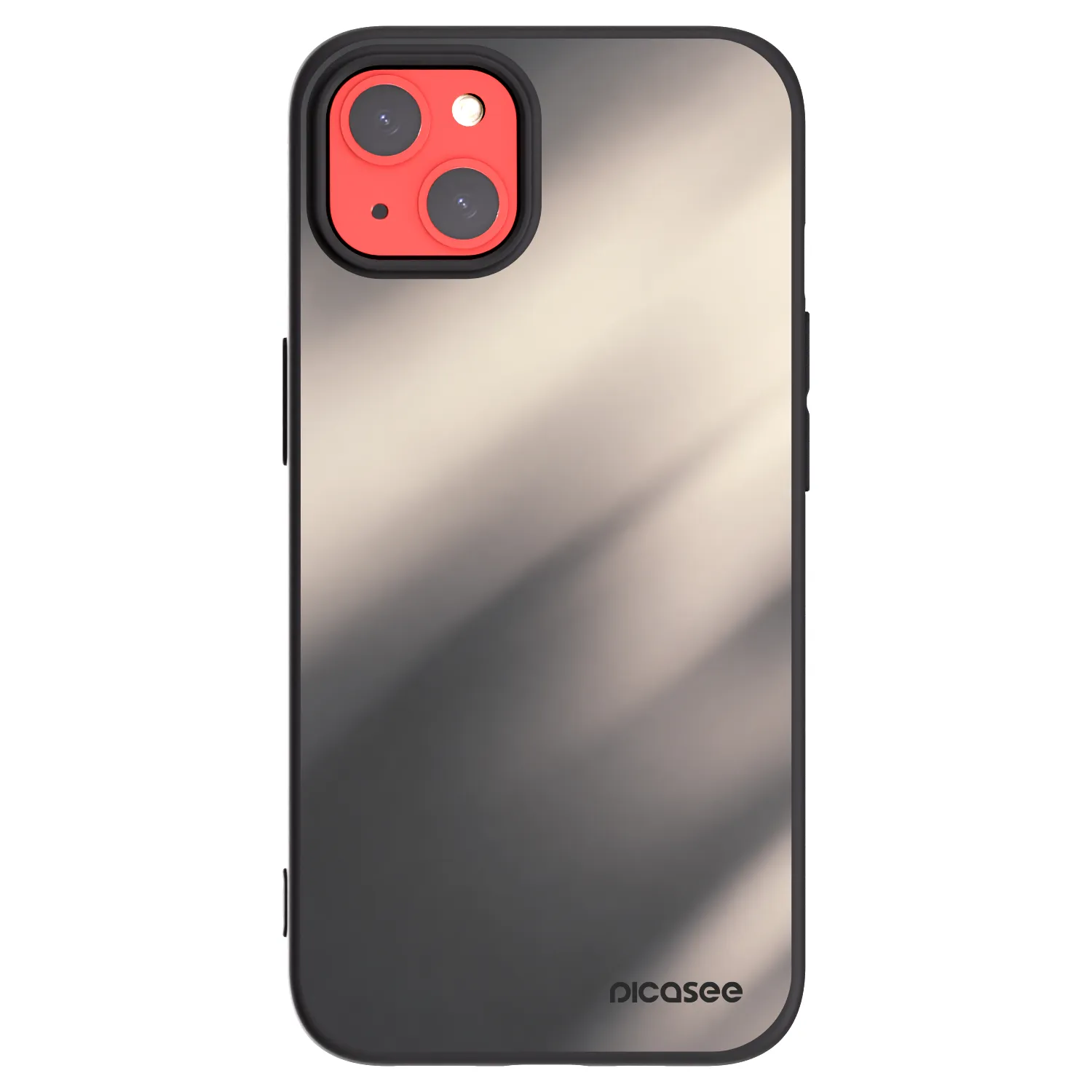 Picasee crna silikonska maskica za Apple iPhone 13 - Smoky Beige