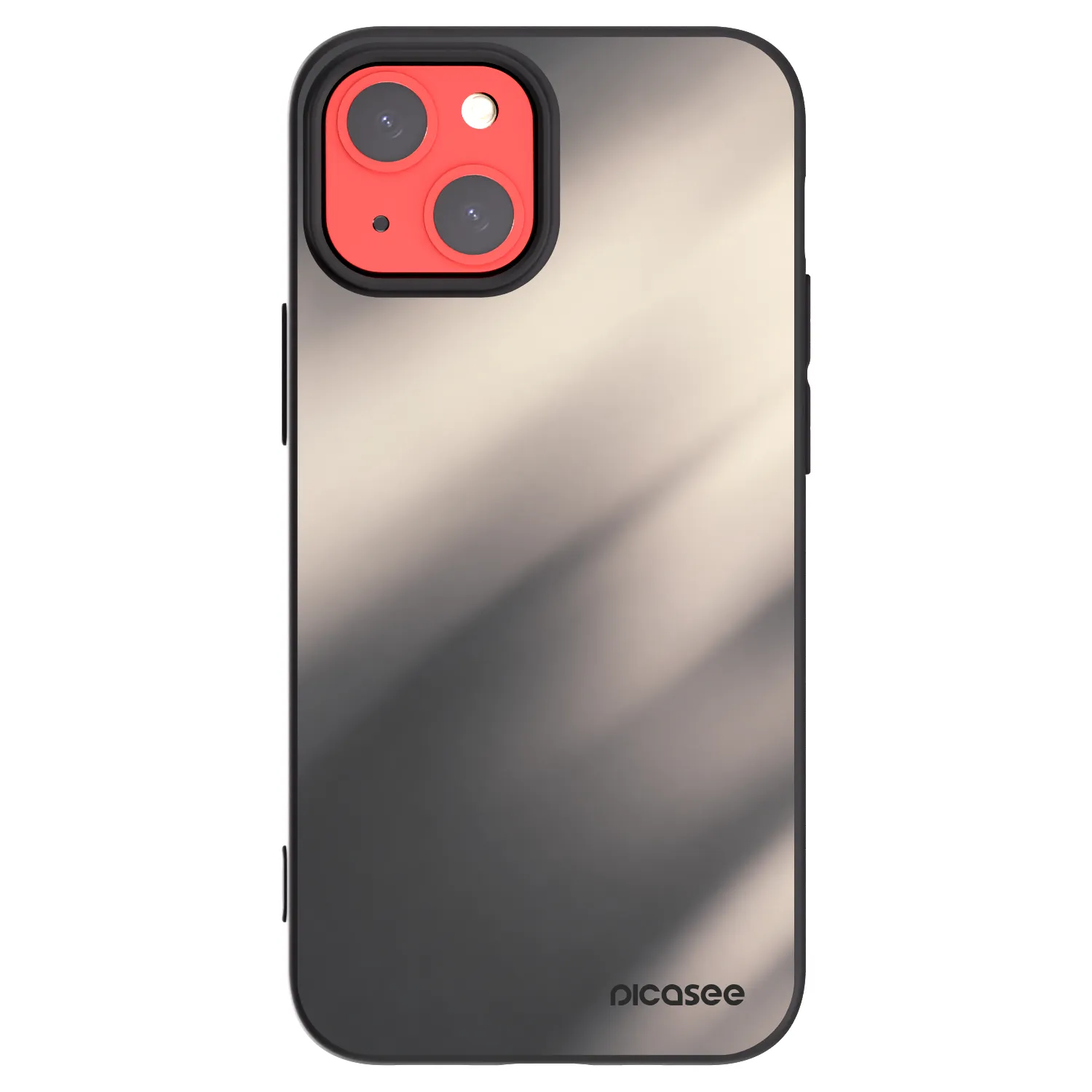 Picasee crna silikonska maskica za Apple iPhone 13 mini - Smoky Beige