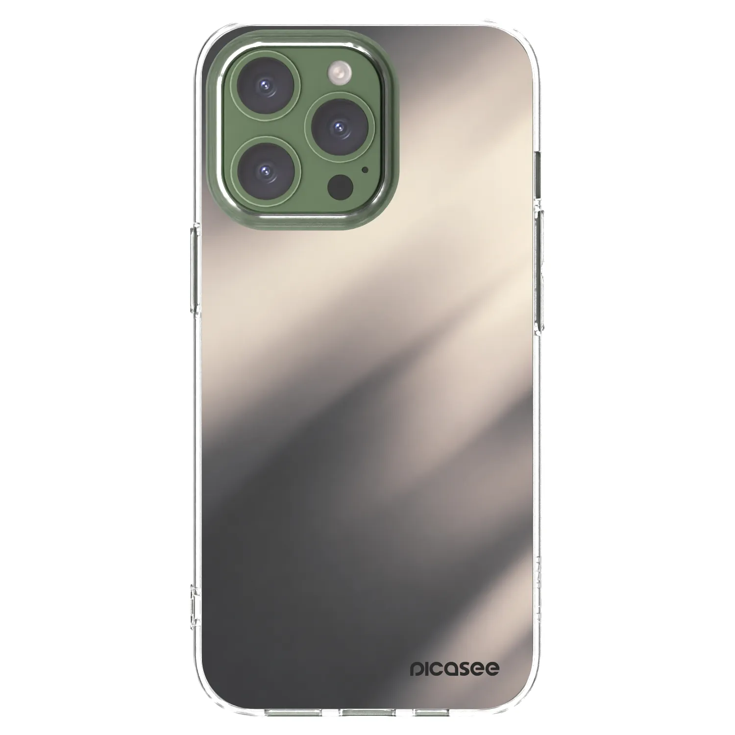 Picasee silikonska prozirna maskica za Apple iPhone 13 Pro - Smoky Beige