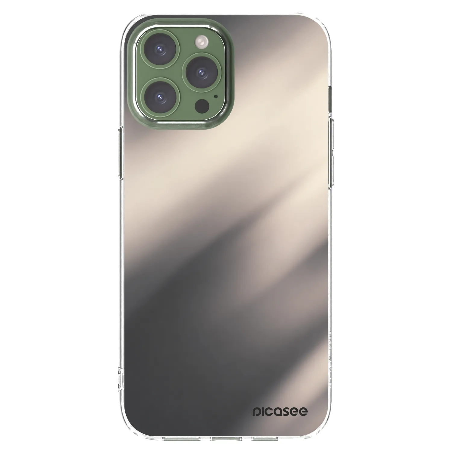 Picasee silikonska prozirna maskica za Apple iPhone 13 Pro Max - Smoky Beige