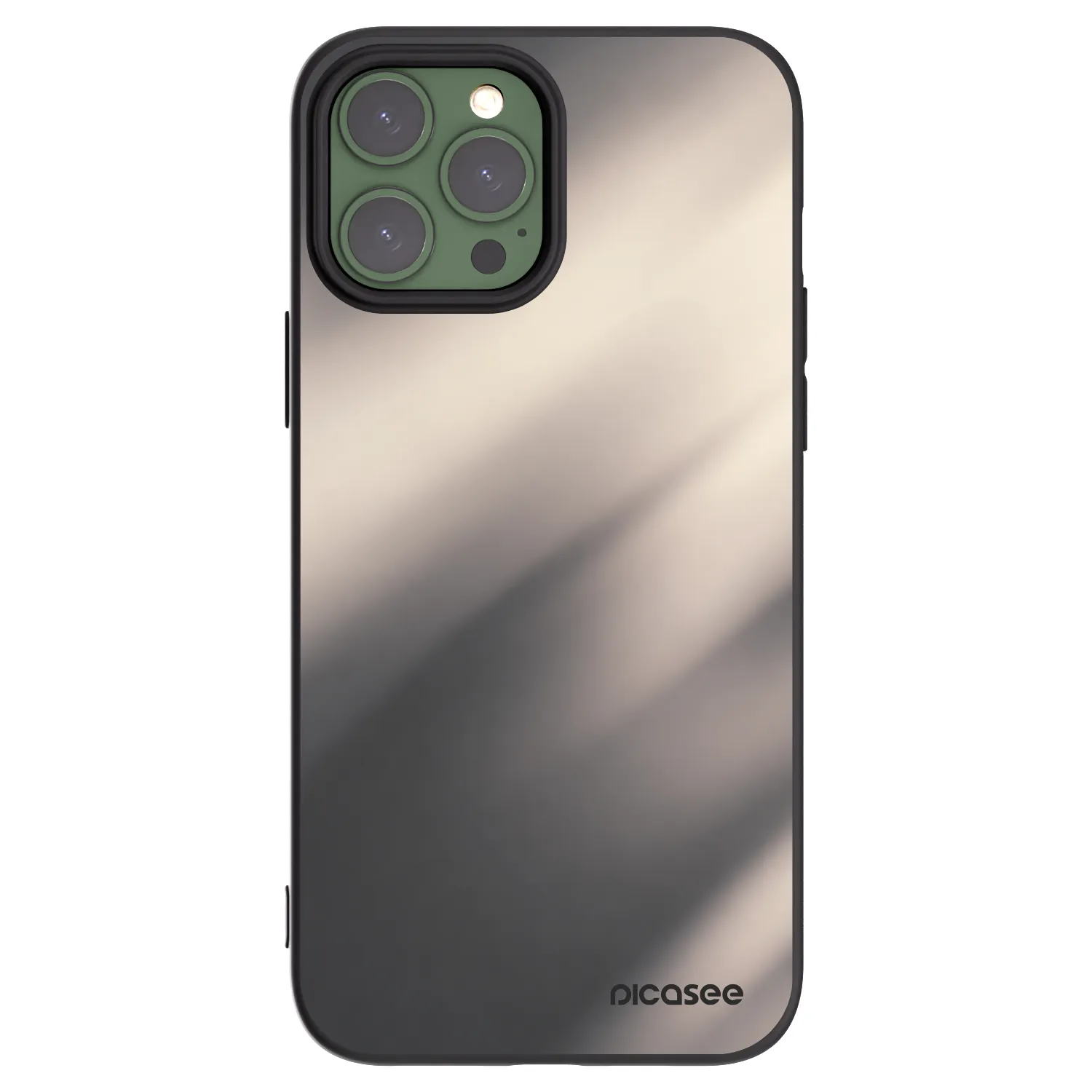 Picasee crna silikonska maskica za Apple iPhone 13 Pro Max - Smoky Beige