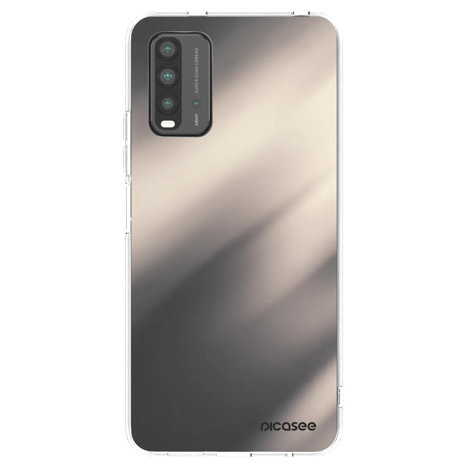 Picasee crna silikonska maskica za Xiaomi Redmi 9T - Smoky Beige