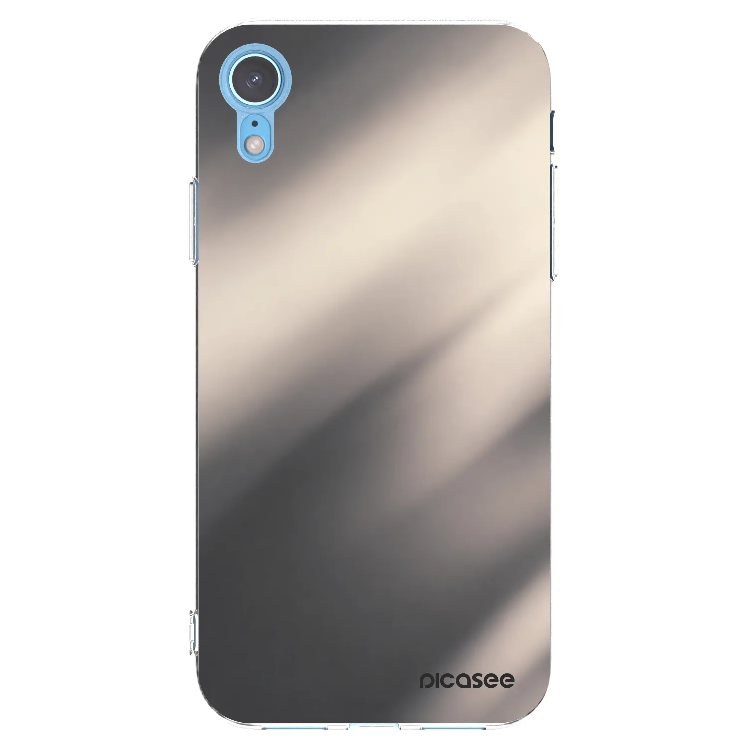 Picasee silikonska prozirna maskica za Apple iPhone XR - Smoky Beige