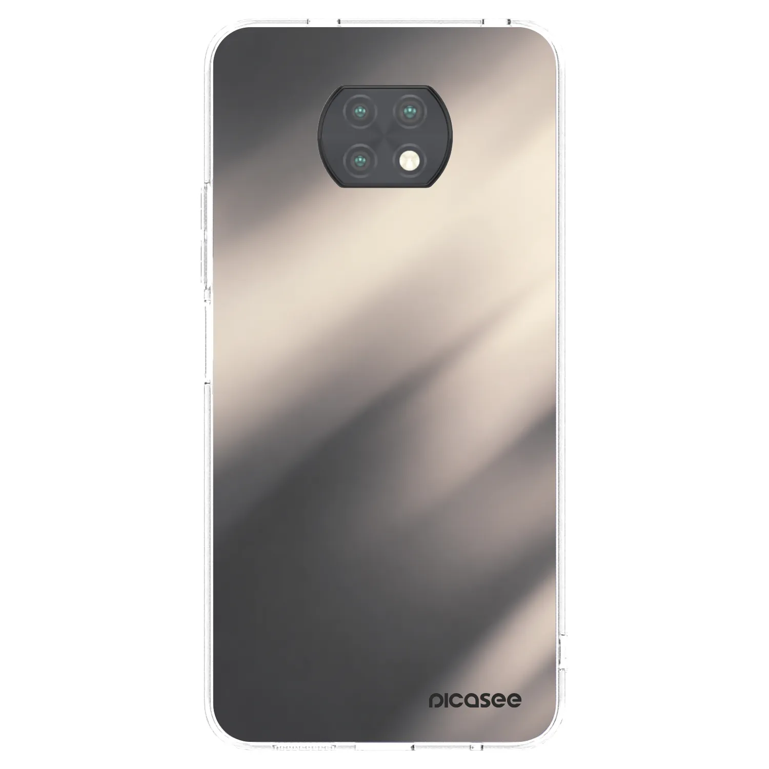 Picasee silikonska prozirna maskica za Xiaomi Redmi Note 9T - Smoky Beige