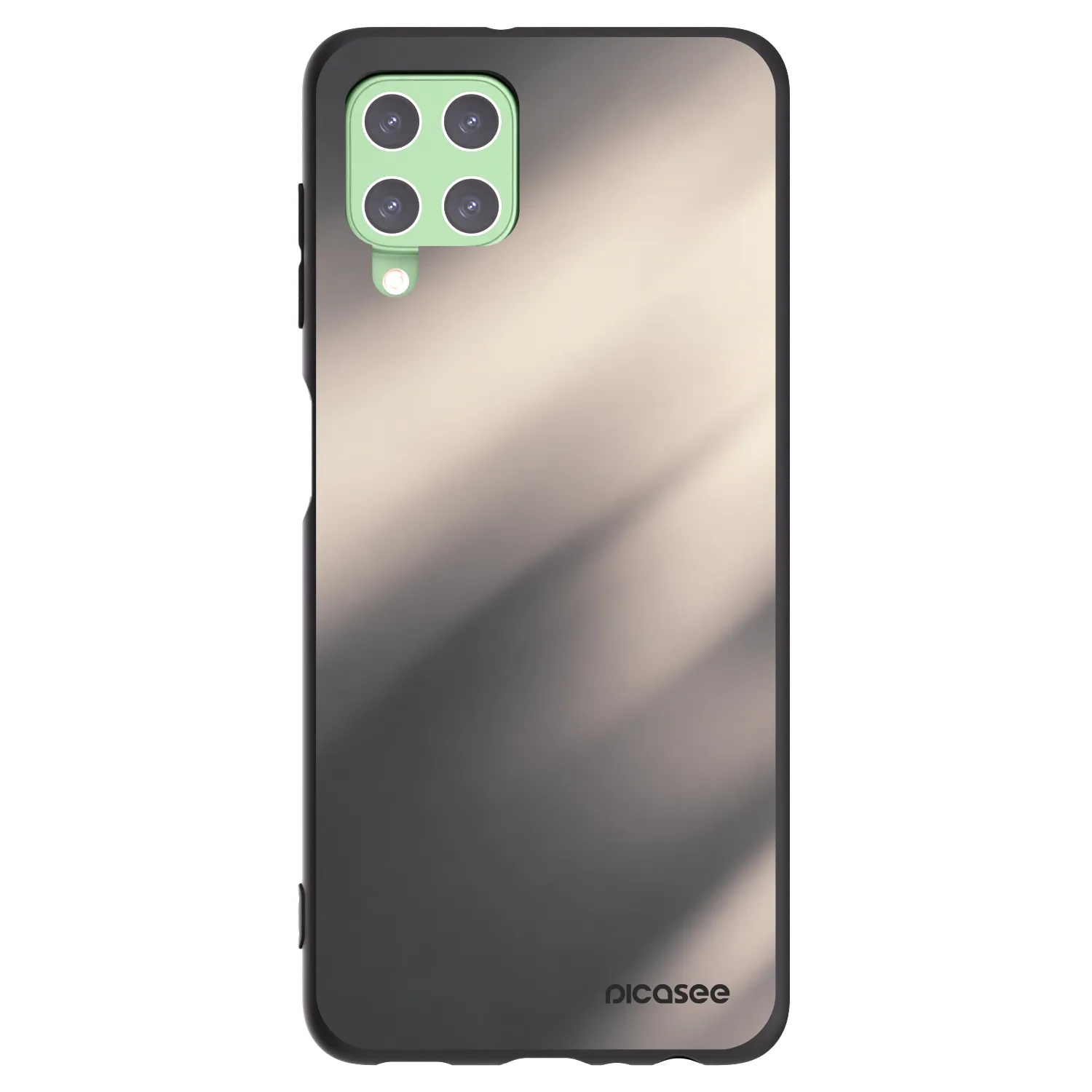 Picasee crna silikonska maskica za Samsung Galaxy A22 A225F 4G - Smoky Beige