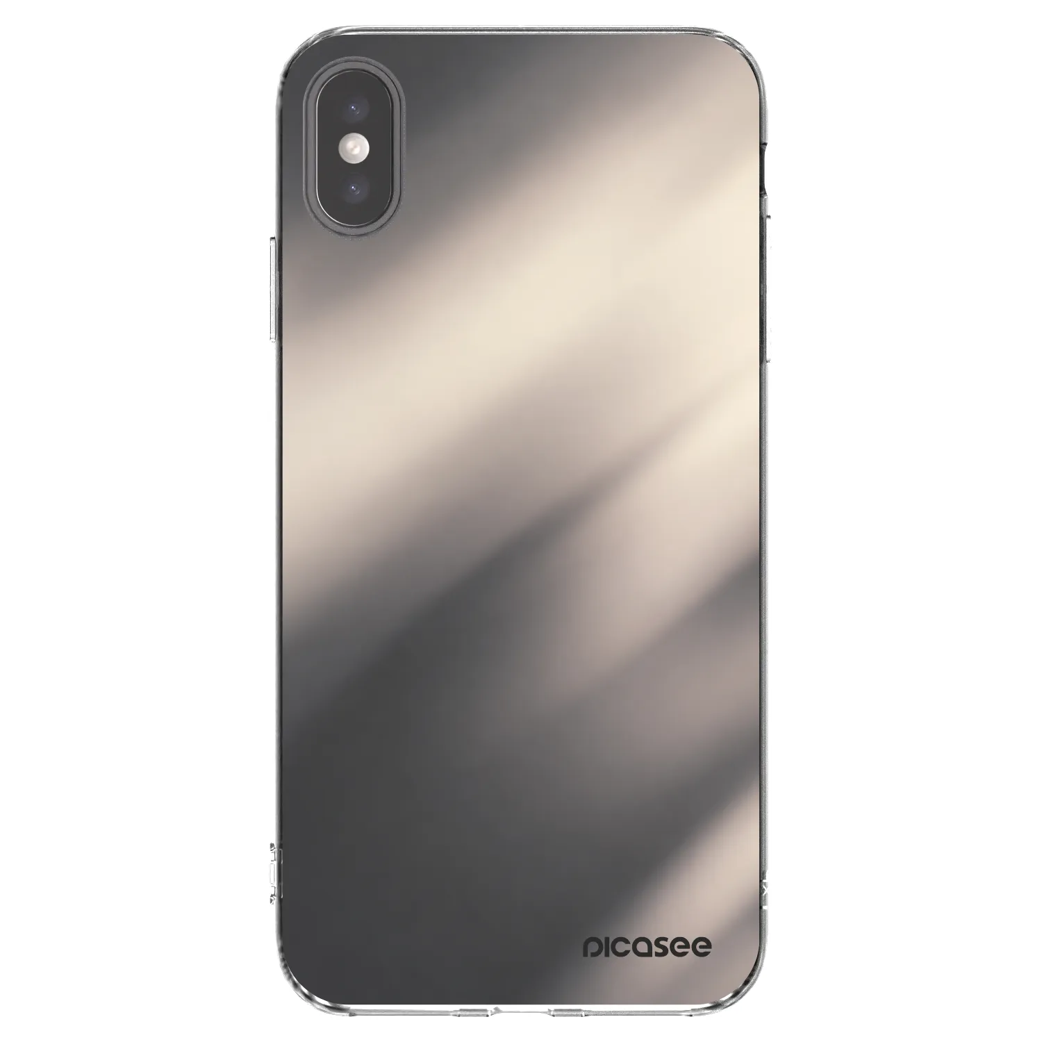 Picasee silikonska prozirna maskica za Apple iPhone XS Max - Smoky Beige