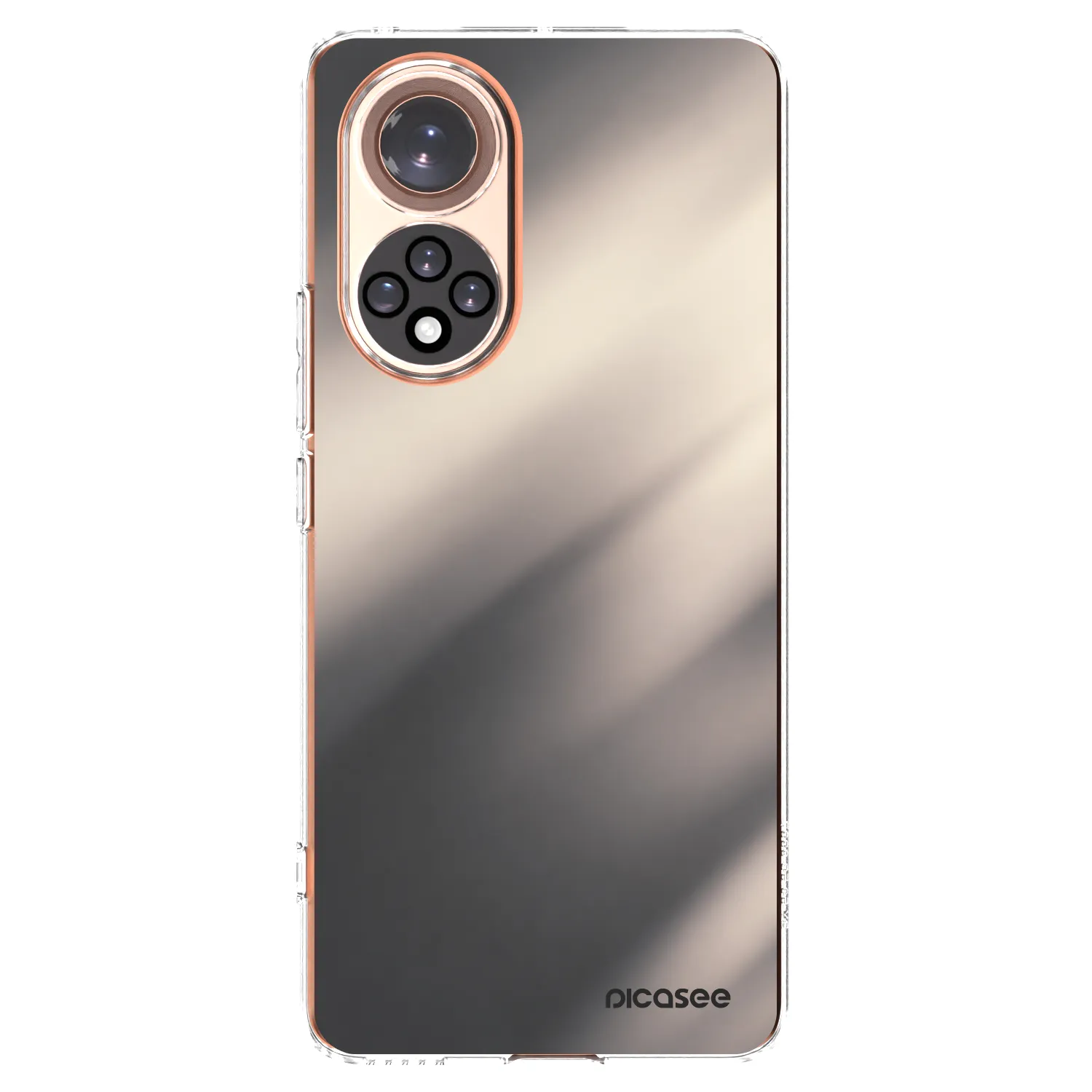 Picasee silikonska prozirna maskica za Honor 50 5G - Smoky Beige