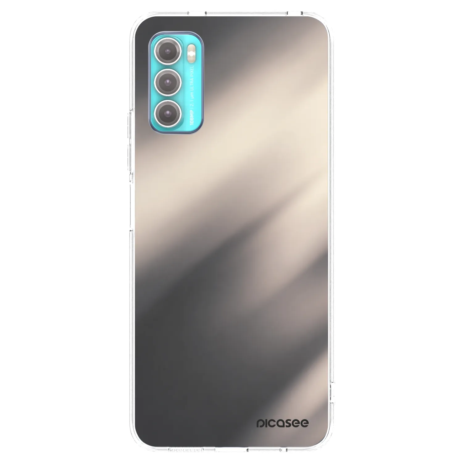 Picasee silikonska prozirna maskica za Motorola Moto G60 - Smoky Beige