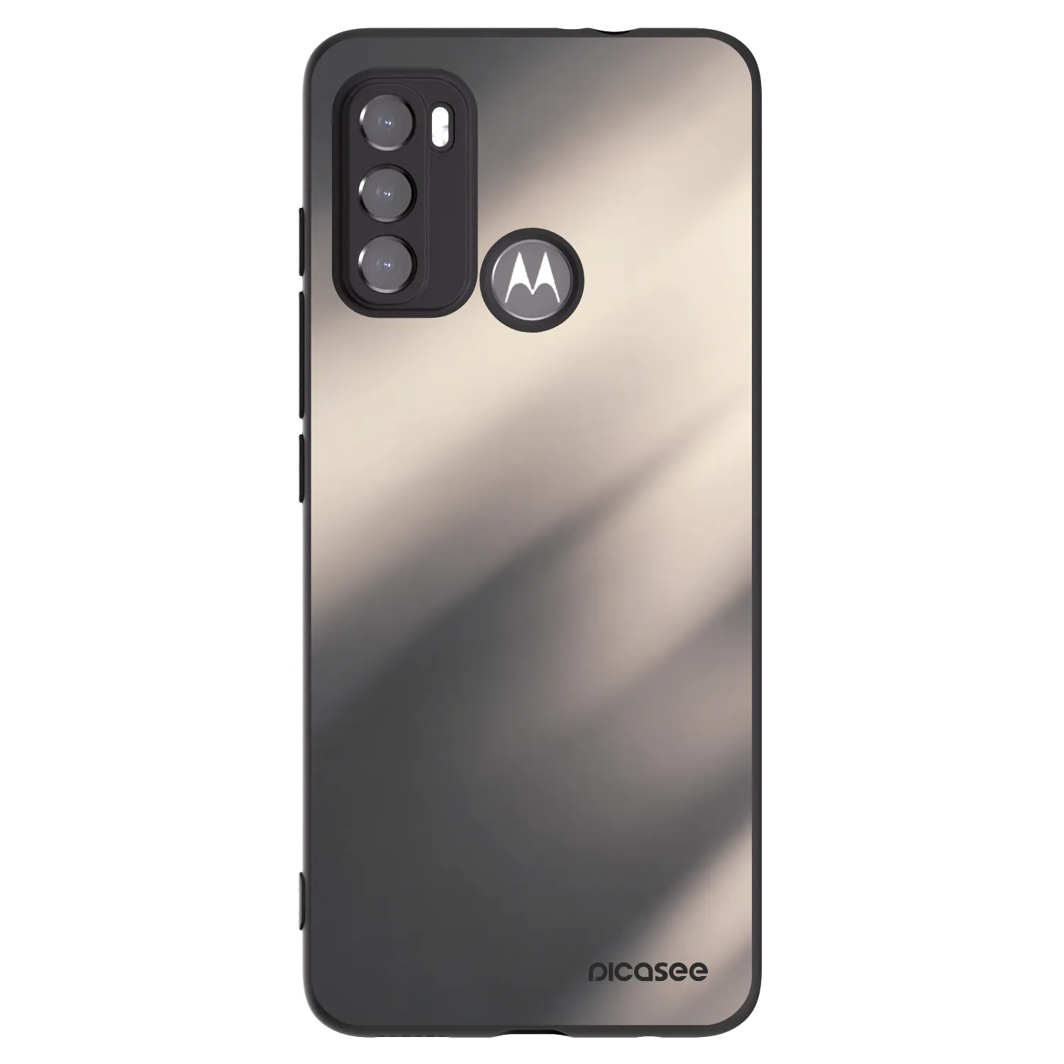 Picasee crna silikonska maskica za Motorola Moto G60 - Smoky Beige