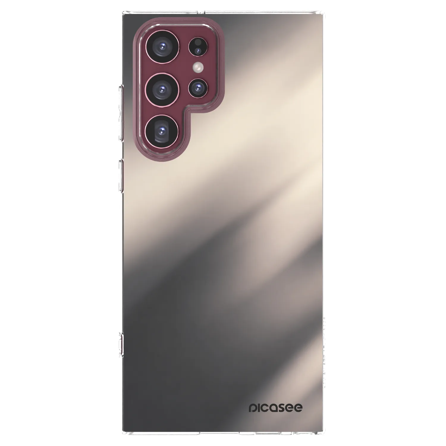 Picasee silikonska prozirna maskica za Samsung Galaxy S22 Ultra 5G - Smoky Beige