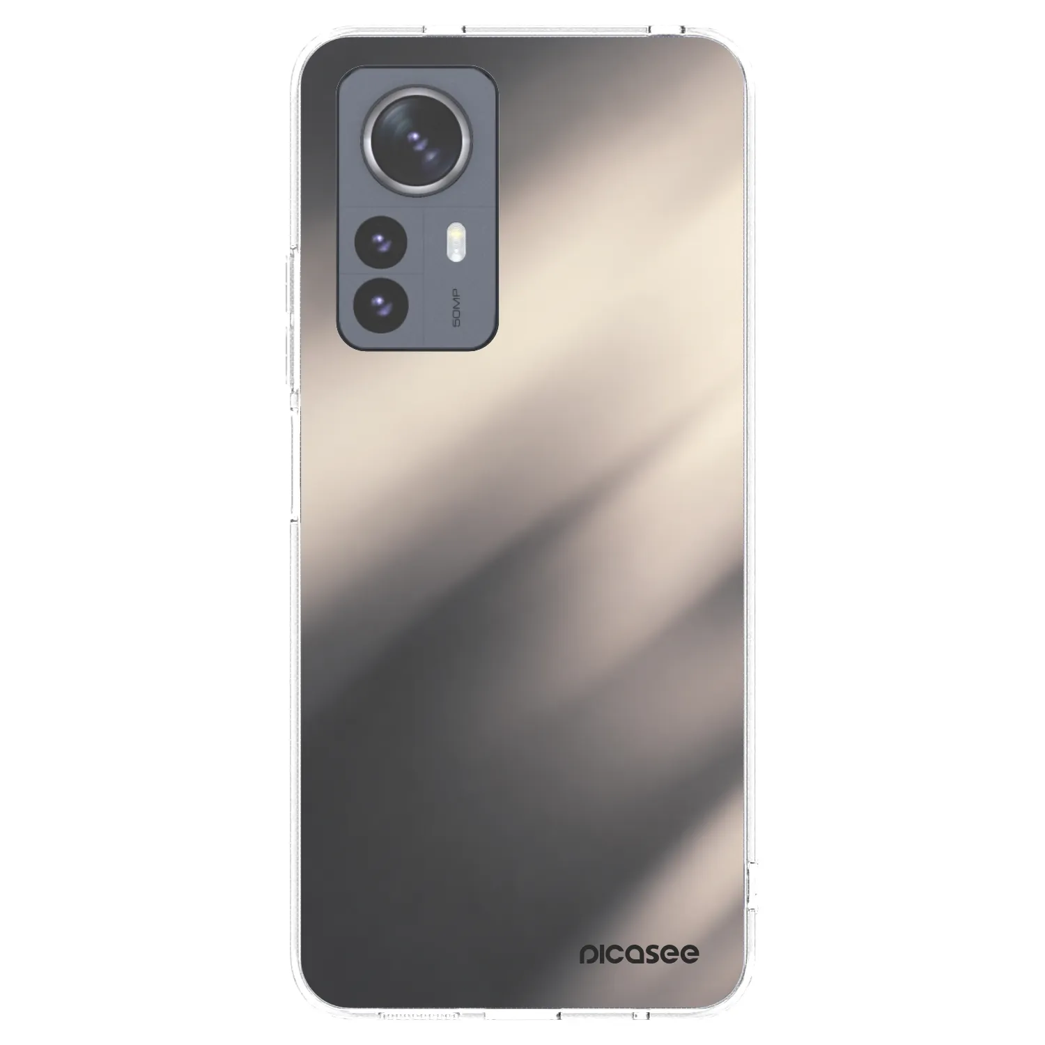 Picasee silikonska prozirna maskica za Xiaomi 12 Pro - Smoky Beige