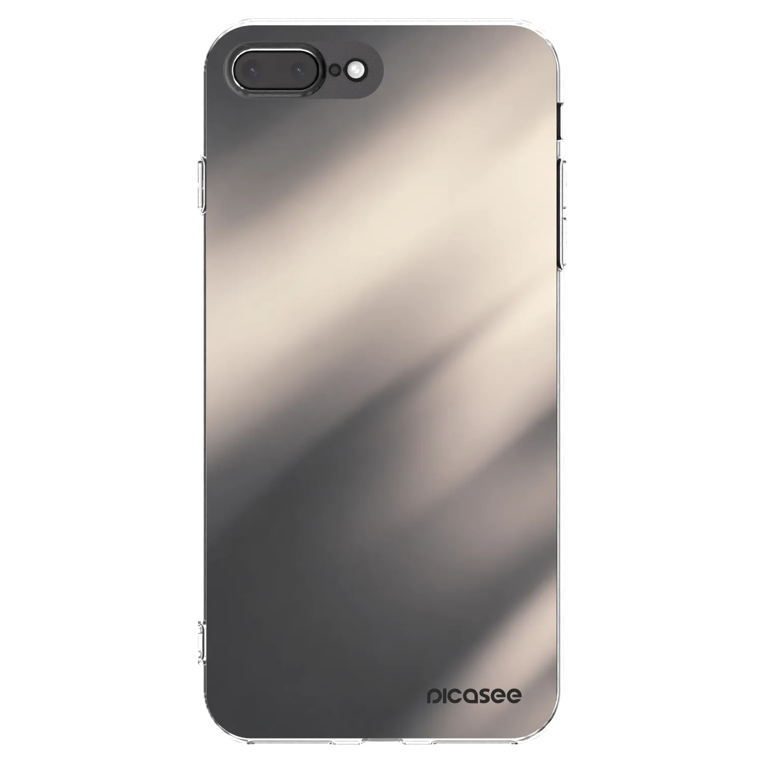 Picasee silikonska prozirna maskica za Apple iPhone 8 Plus - Smoky Beige