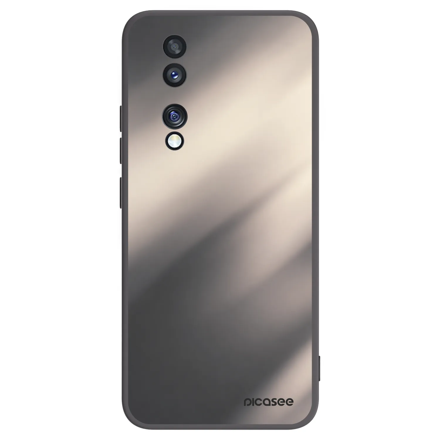 Picasee crna silikonska maskica za Honor 70 - Smoky Beige