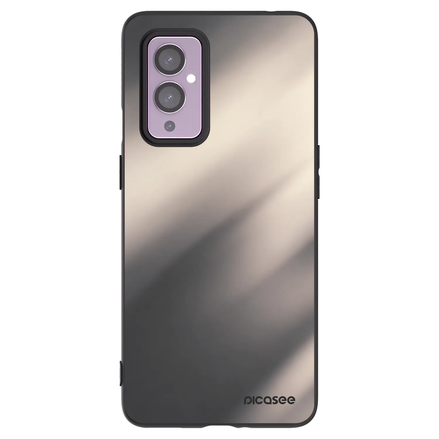 Picasee crna silikonska maskica za OnePlus 9 - Smoky Beige