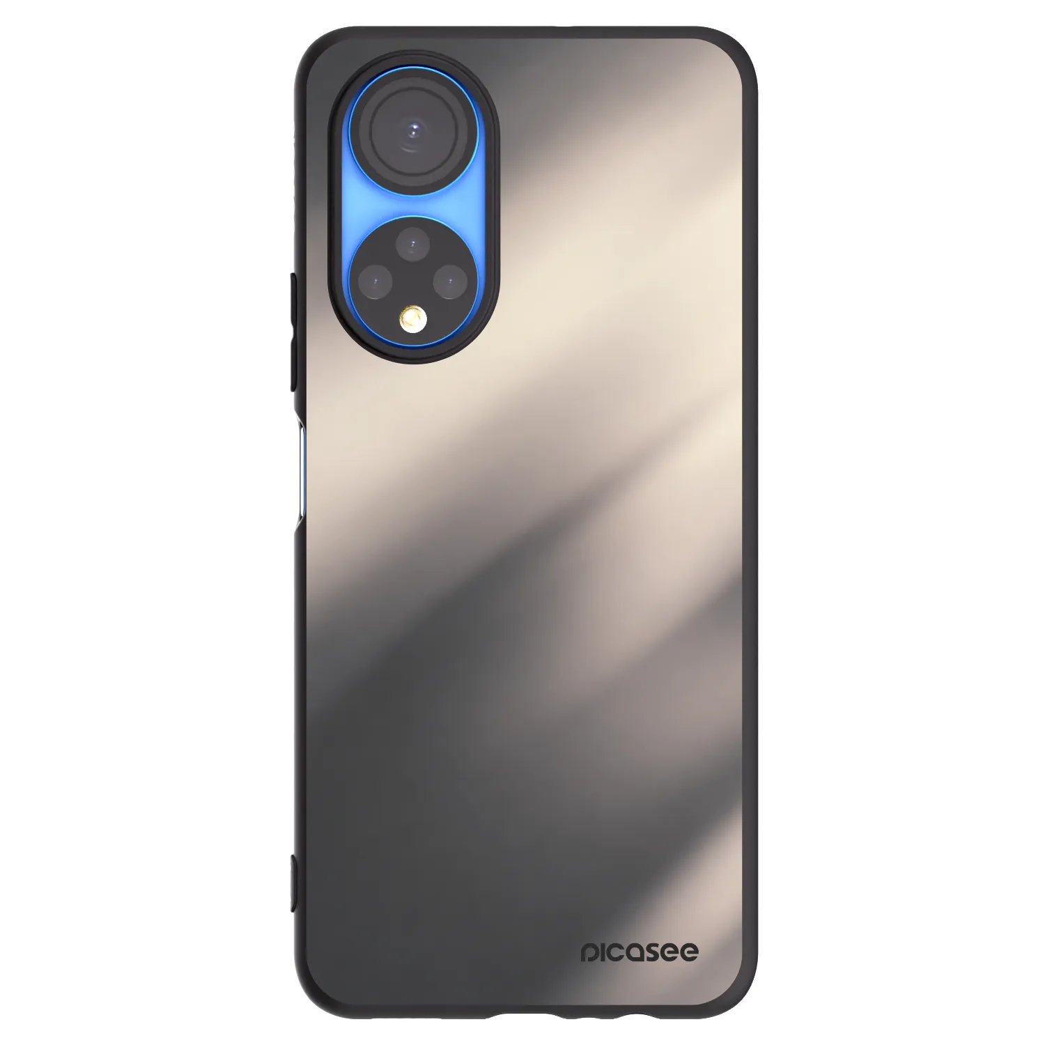 Picasee crna silikonska maskica za Honor X7 - Smoky Beige