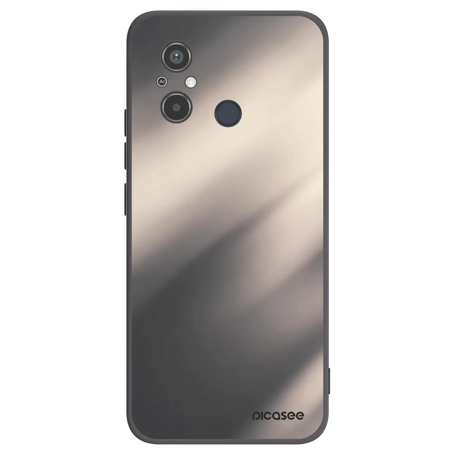 Picasee crna silikonska maskica za Xiaomi Redmi 12C - Smoky Beige