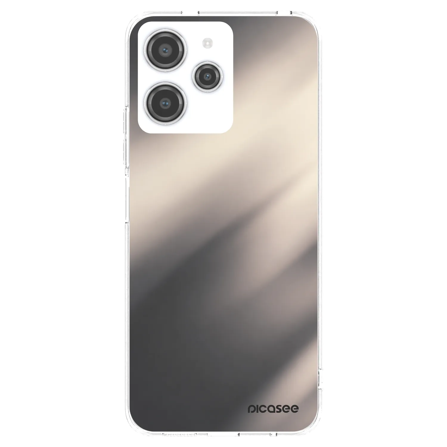 Picasee silikonska prozirna maskica za Xiaomi Redmi 12 4G - Smoky Beige