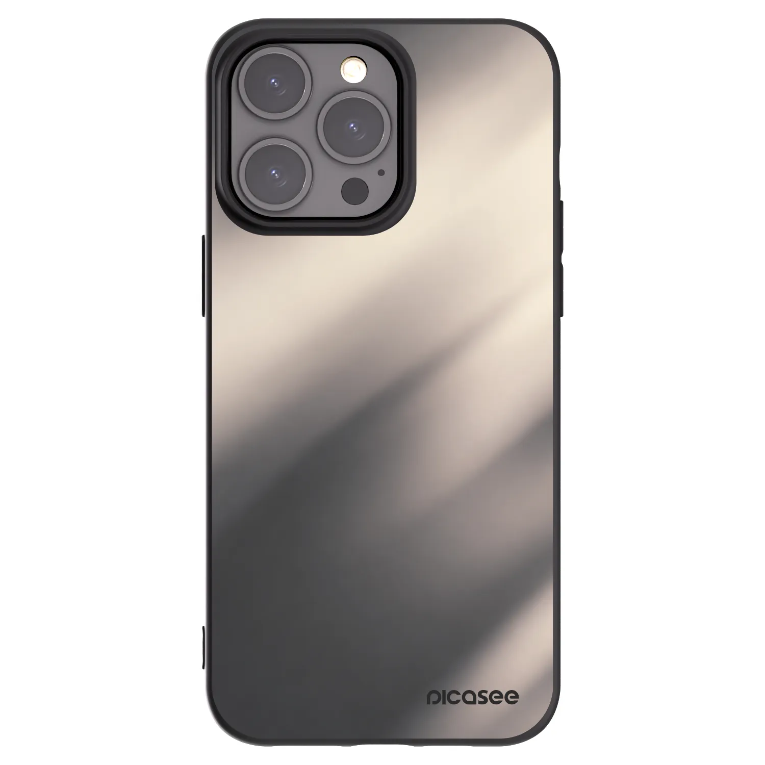 Picasee crna silikonska maskica za Apple iPhone 15 Pro Max - Smoky Beige