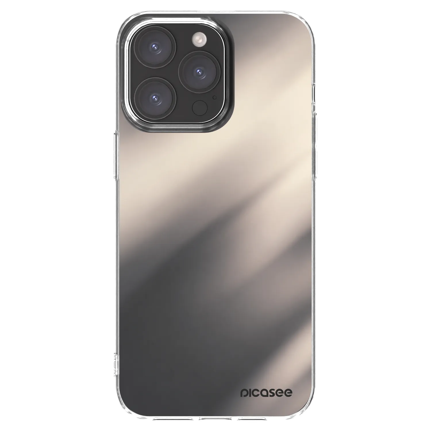 Picasee silikonska prozirna maskica za Apple iPhone 15 Pro Max - Smoky Beige