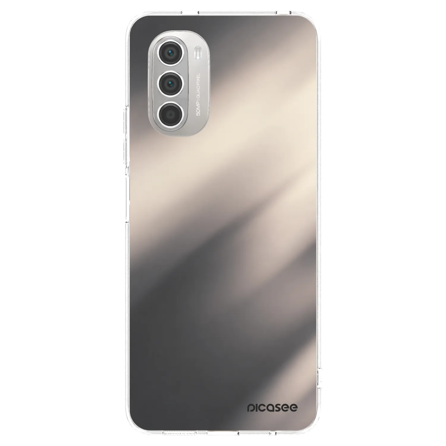 Picasee silikonska prozirna maskica za Motorola Moto G51 - Smoky Beige