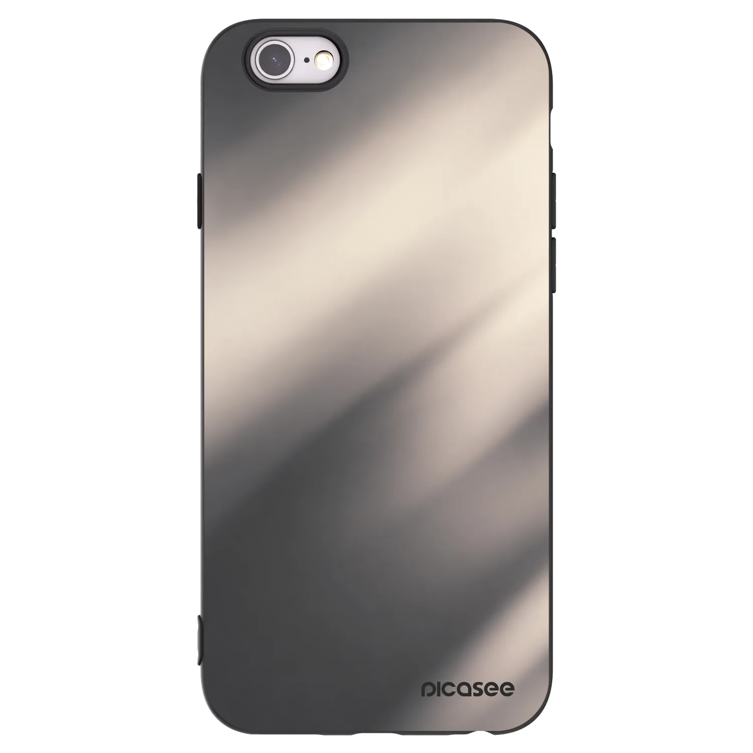 Picasee crna silikonska maskica za Apple iPhone 6/6S - Smoky Beige