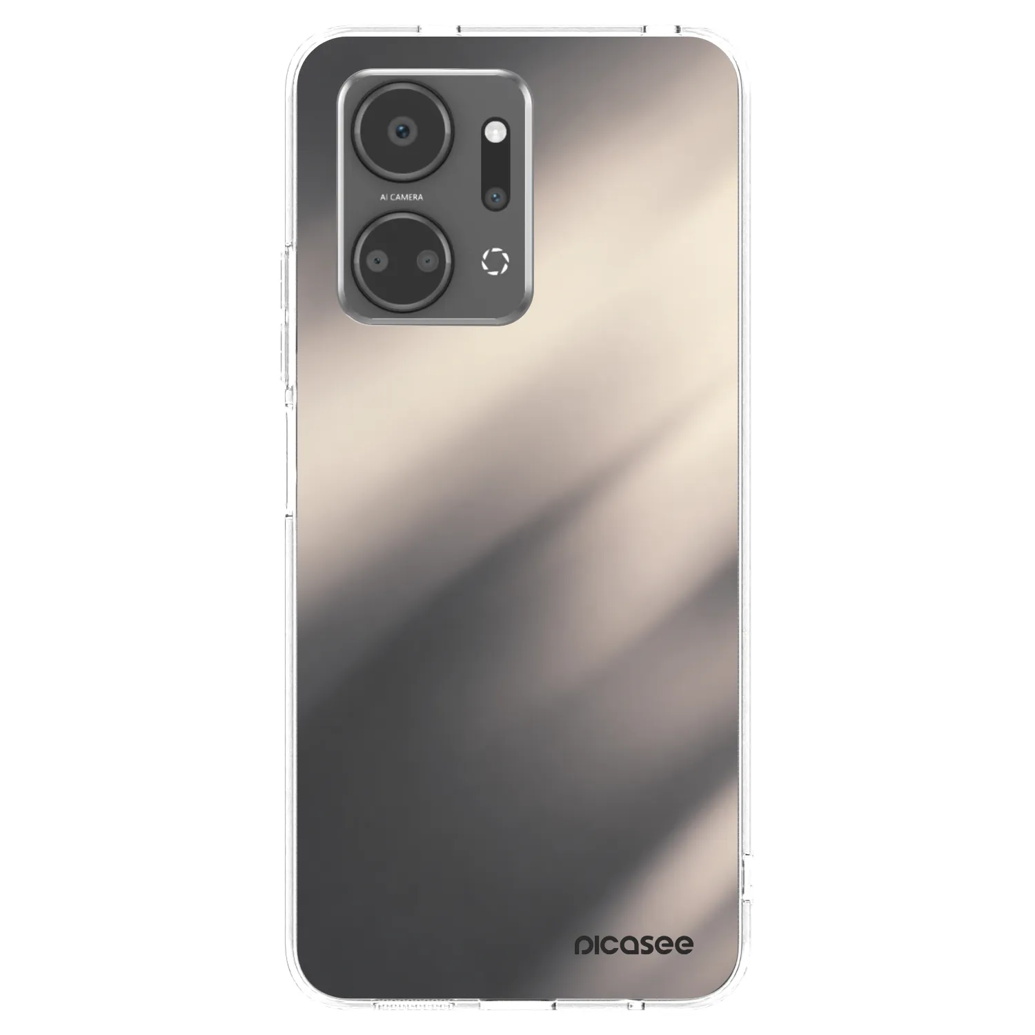 Picasee silikonska prozirna maskica za Honor X7a - Smoky Beige