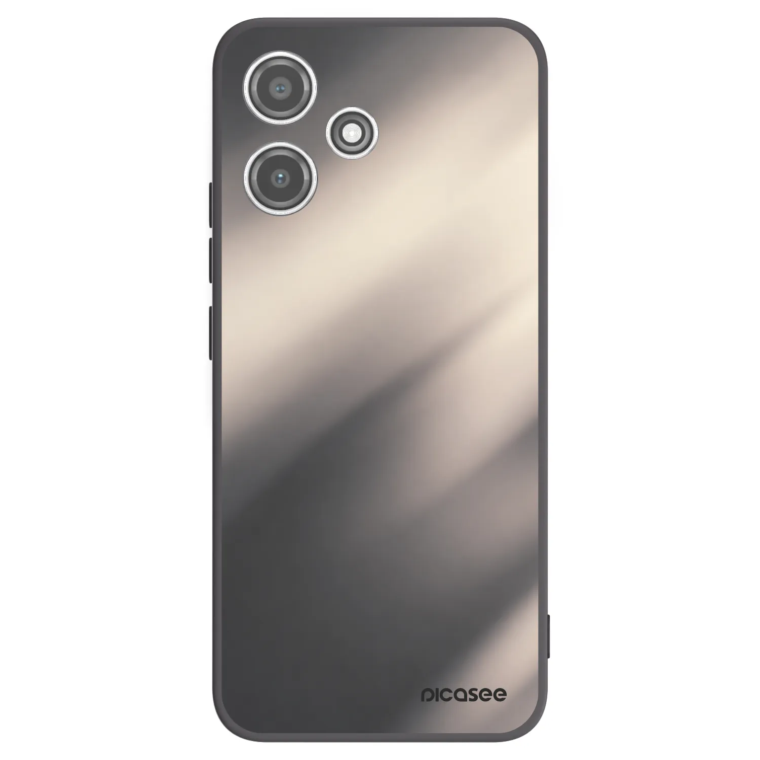 Picasee crna silikonska maskica za Xiaomi Redmi 12 5G - Smoky Beige