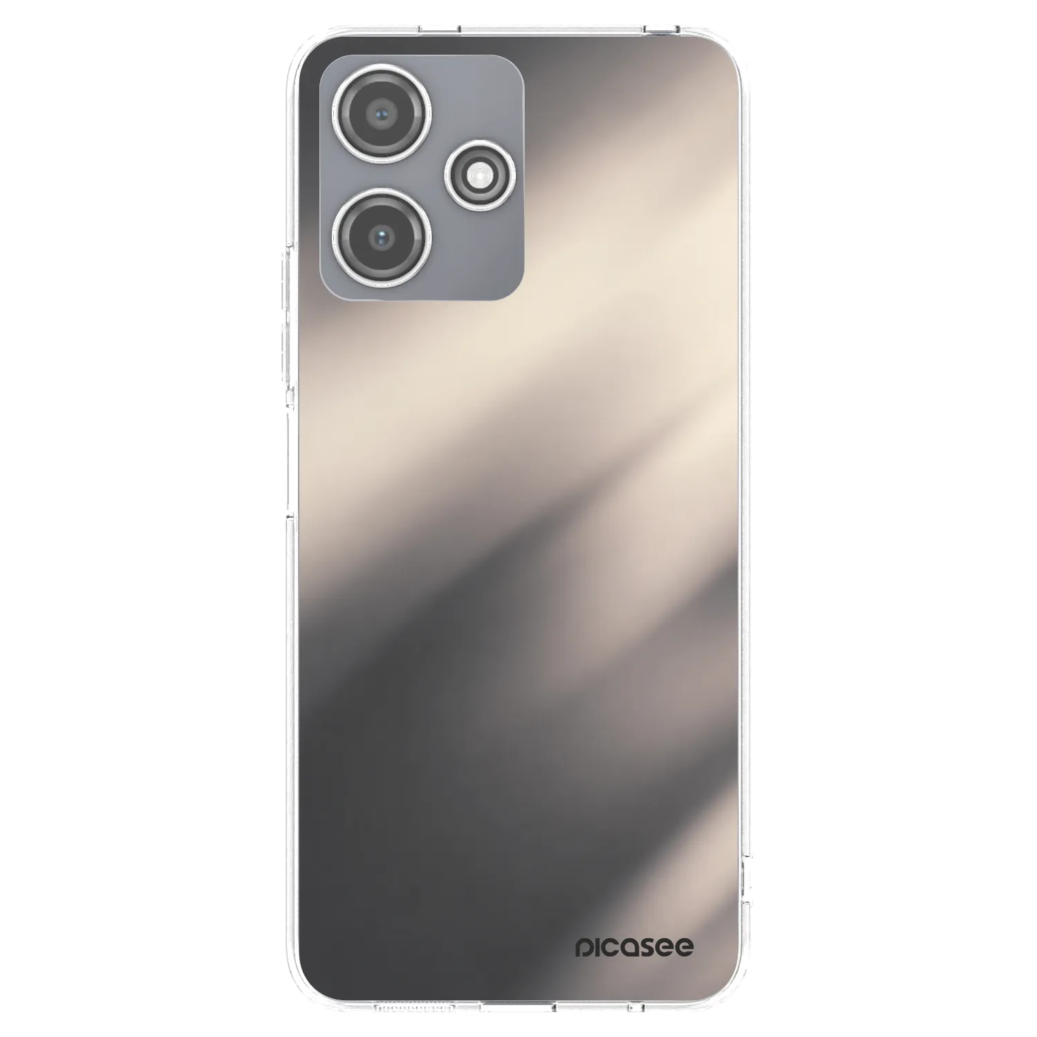 Picasee silikonska prozirna maskica za Xiaomi Redmi 12 5G - Smoky Beige