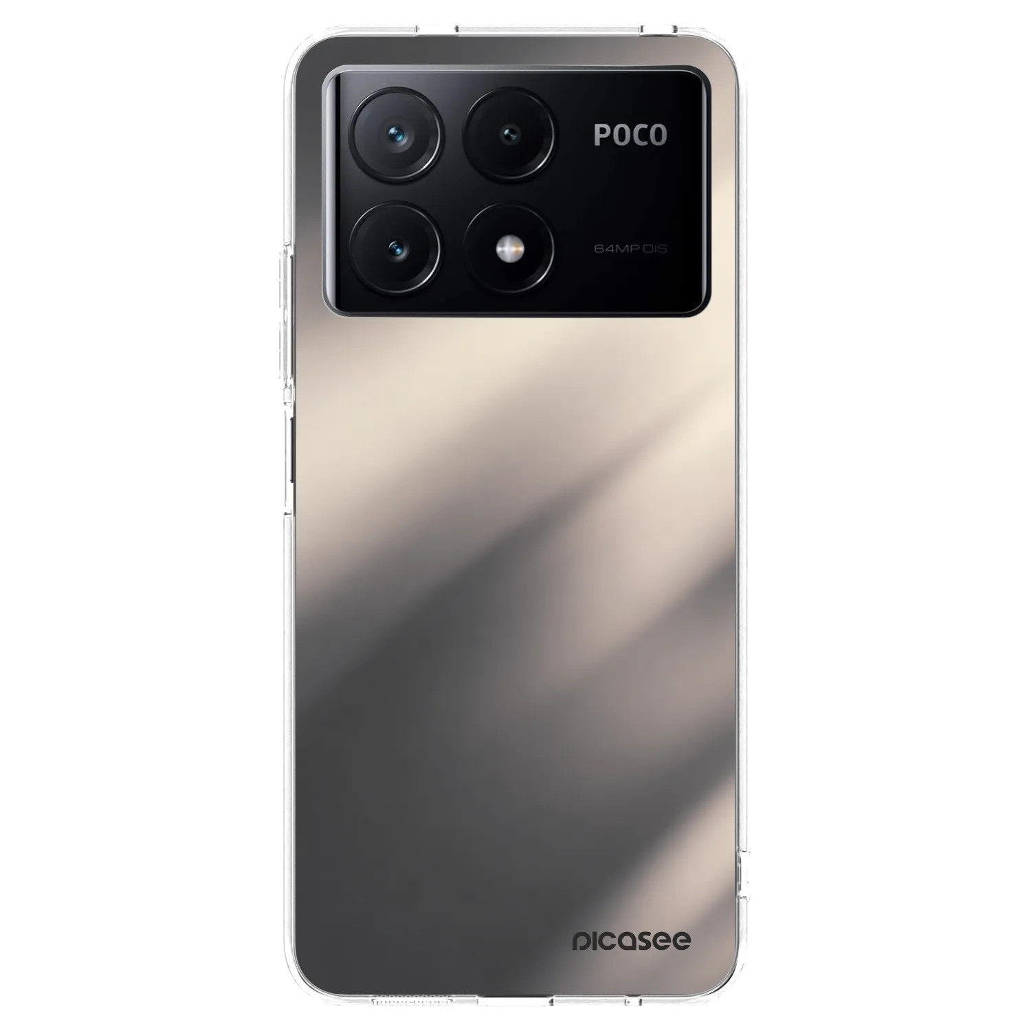 Picasee silikonska prozirna maskica za Xiaomi Poco X6 Pro - Smoky Beige