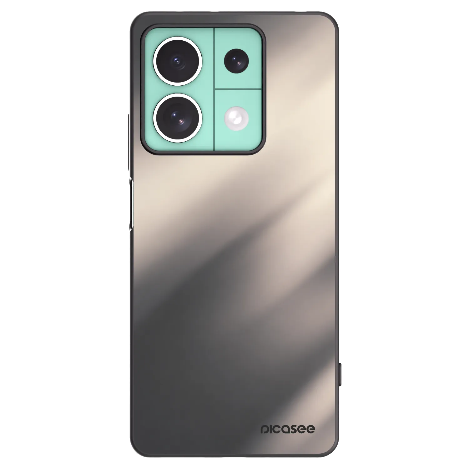 Picasee crna silikonska maskica za Xiaomi Redmi Note 13 5G - Smoky Beige