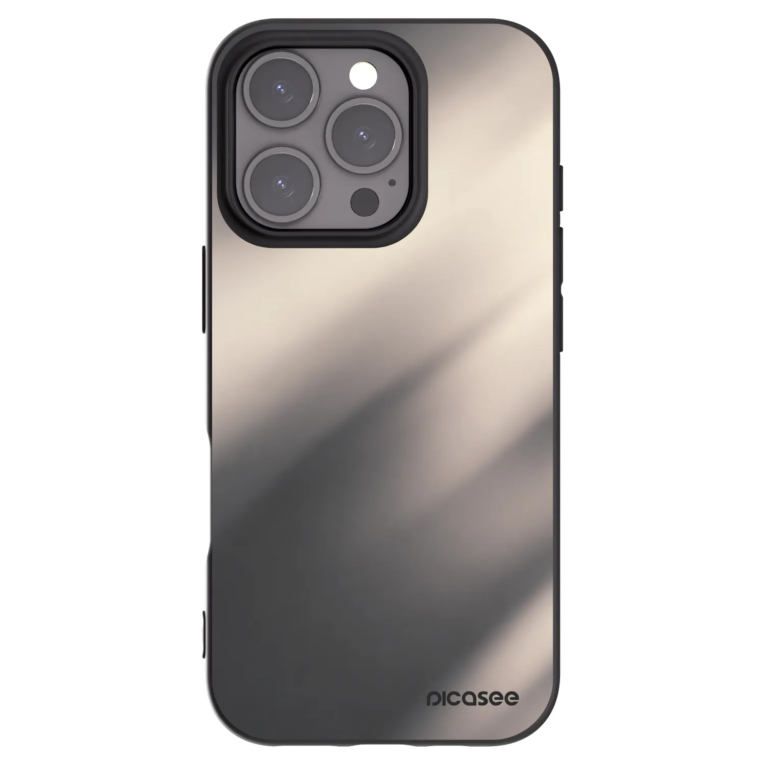 Picasee crna silikonska maskica za Apple iPhone 16 Pro - Smoky Beige