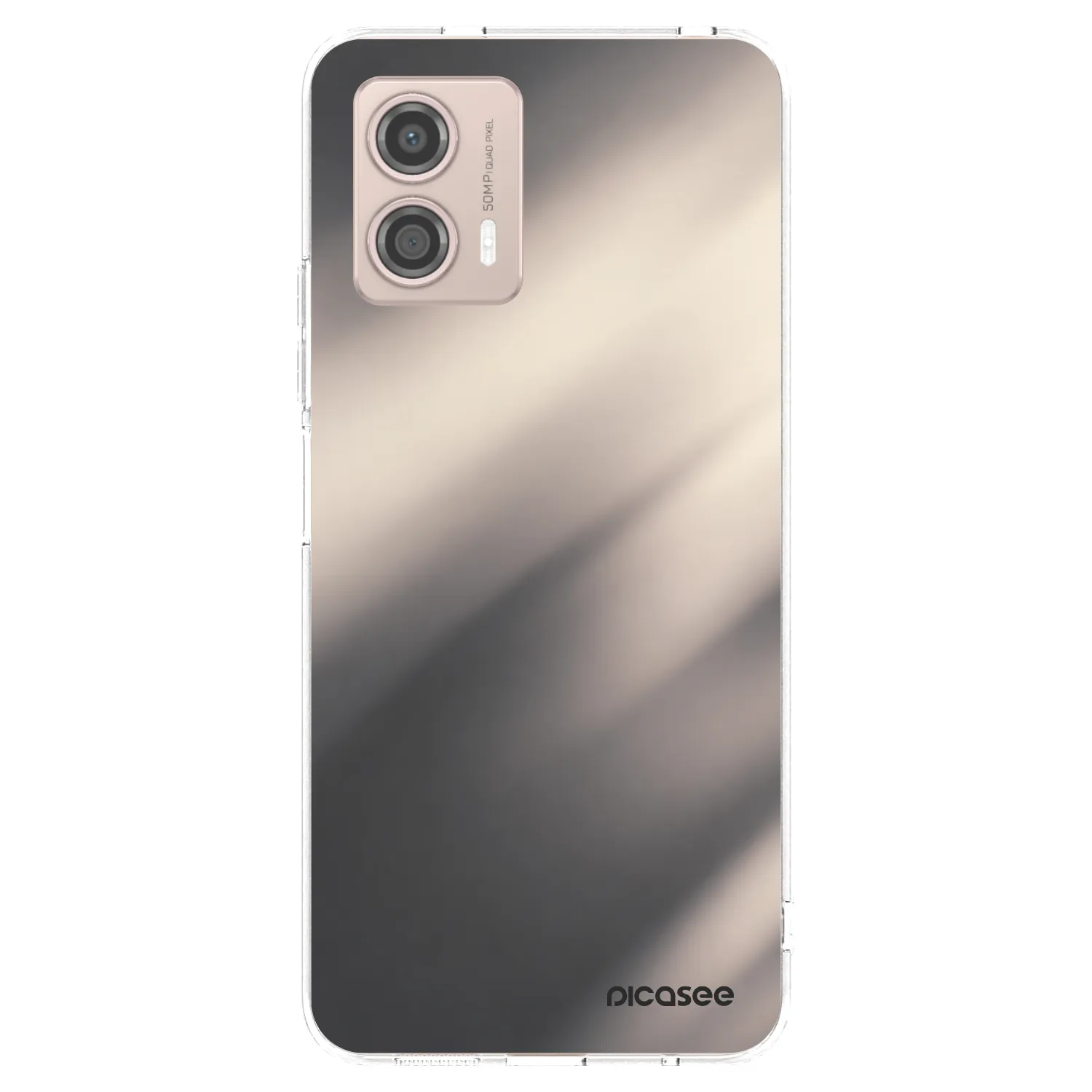 Picasee silikonska prozirna maskica za Motorola Moto G53 5G - Smoky Beige