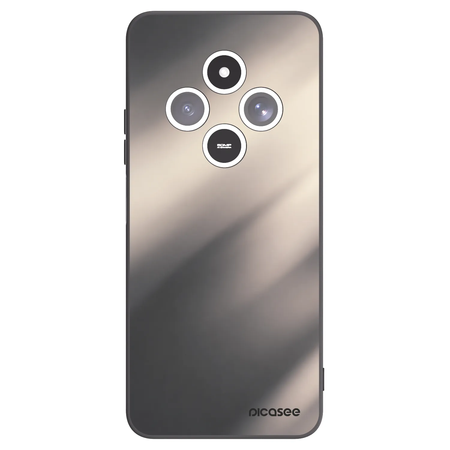 Picasee crna silikonska maskica za Xiaomi Redmi 14C - Smoky Beige