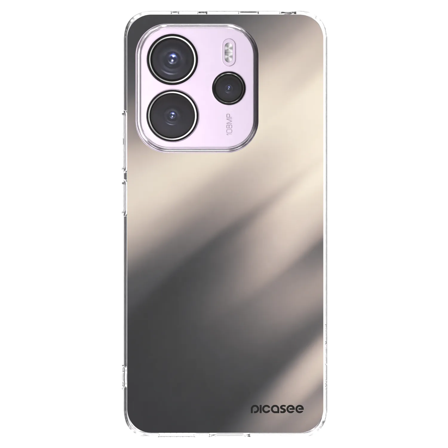 Picasee silikonska prozirna maskica za Xiaomi Redmi Note 14 4G - Smoky Beige