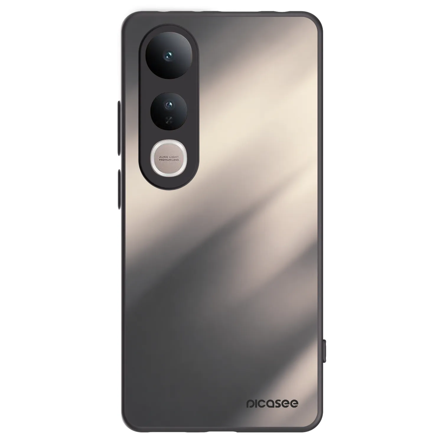 Picasee crna silikonska maskica za Vivo V50 Lite 5G - Smoky Beige