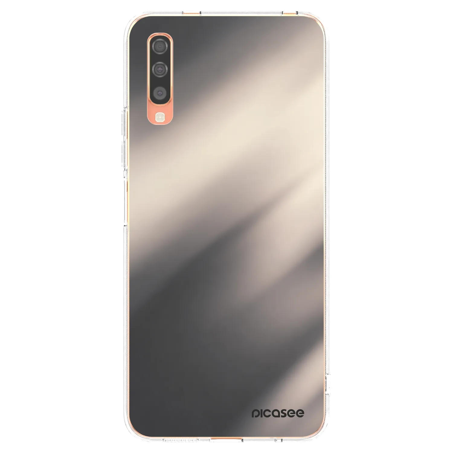 Picasee silikonska prozirna maskica za Samsung Galaxy A70 A705F - Smoky Beige