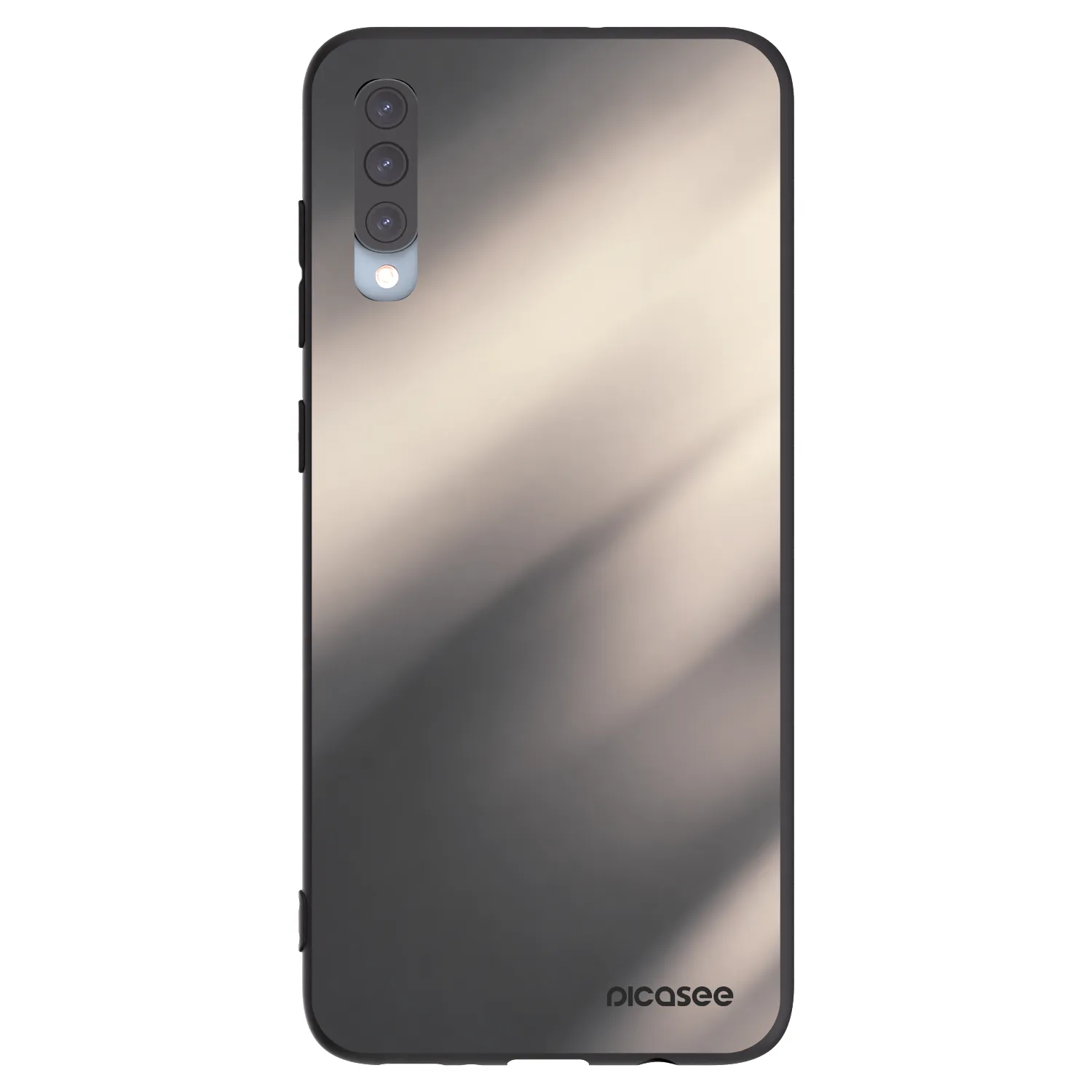 Picasee crna silikonska maskica za Samsung Galaxy A70 A705F - Smoky Beige