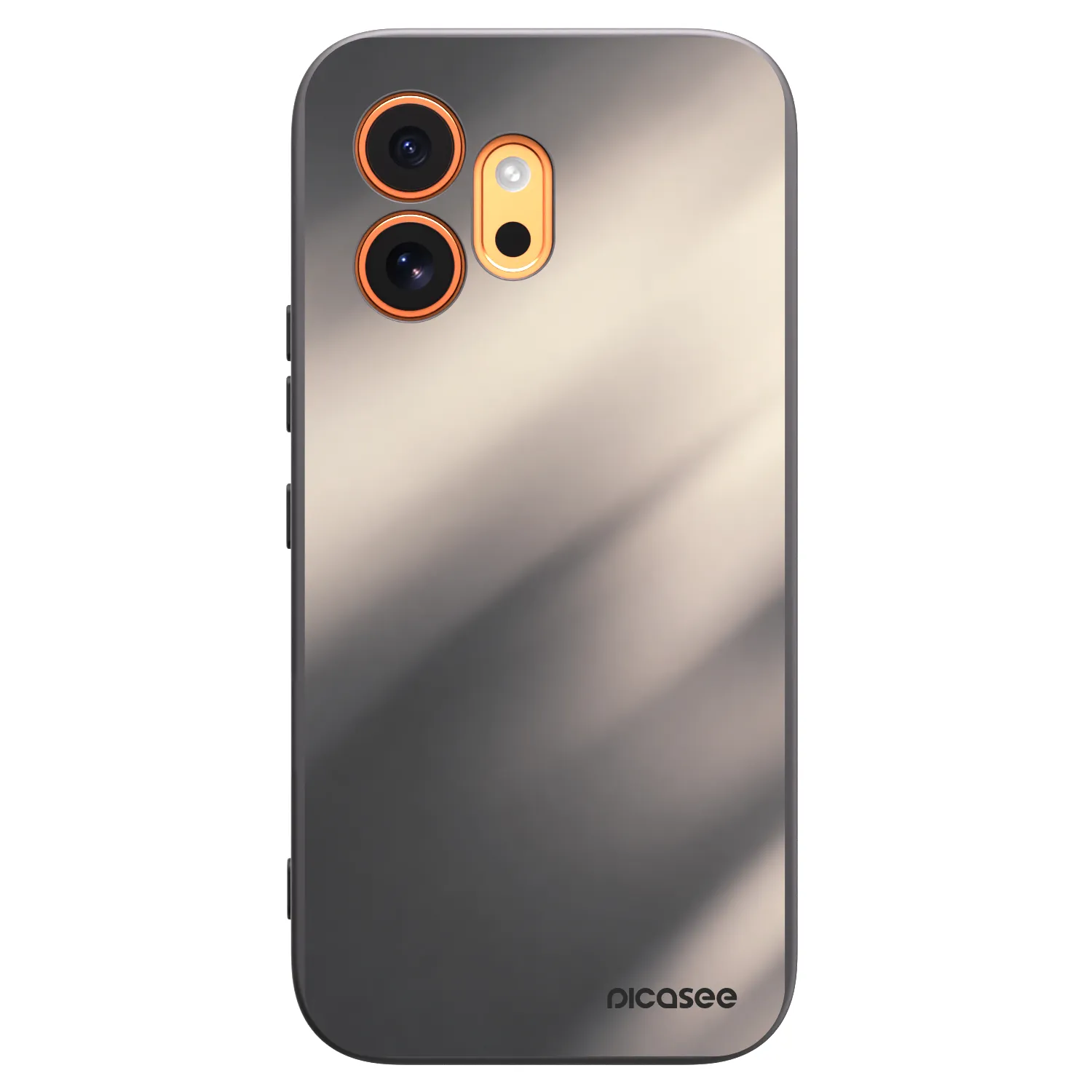 Picasee crna silikonska maskica za Honor 600 - Smoky Beige