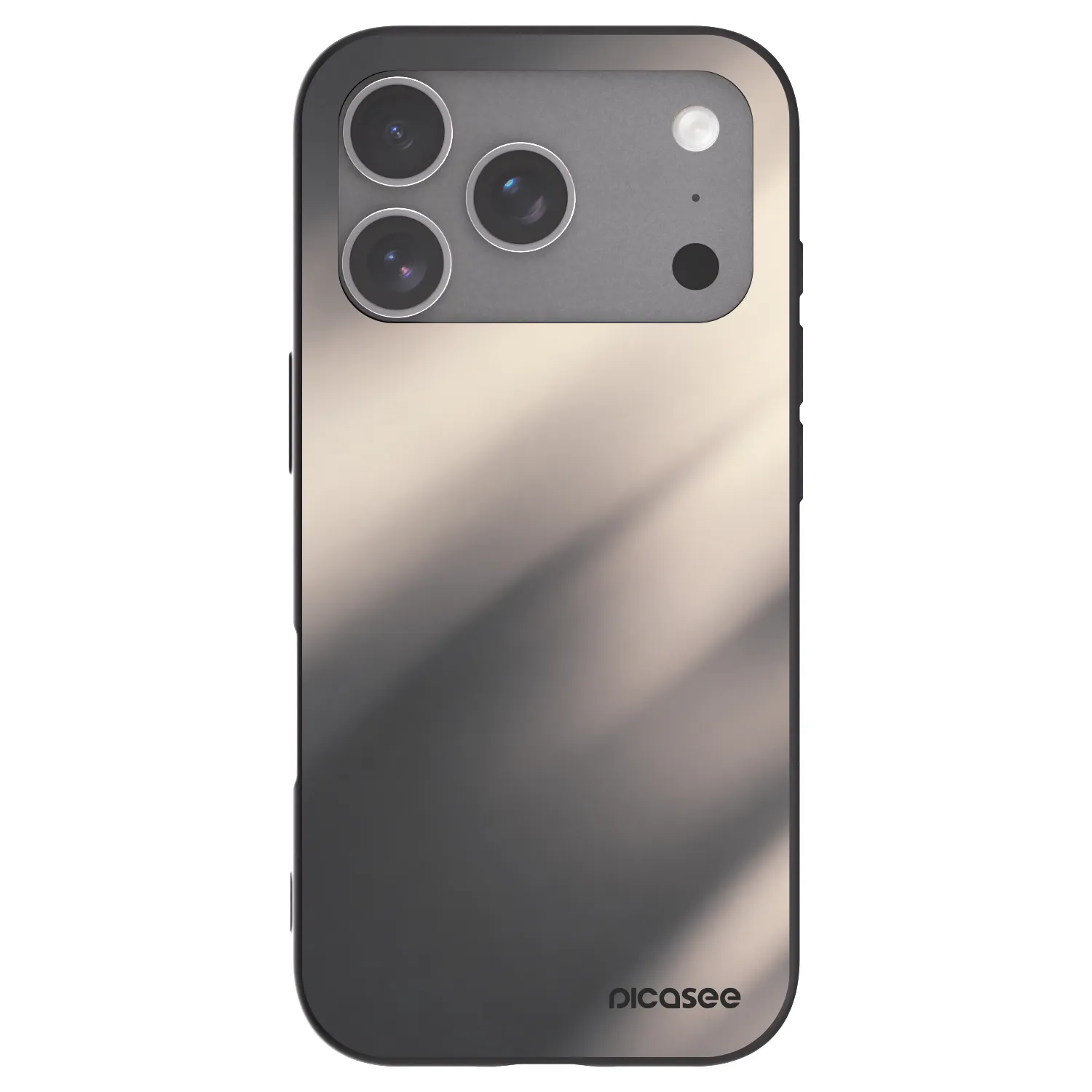 Picasee crna silikonska maskica za Apple iPhone 18 Pro - Smoky Beige