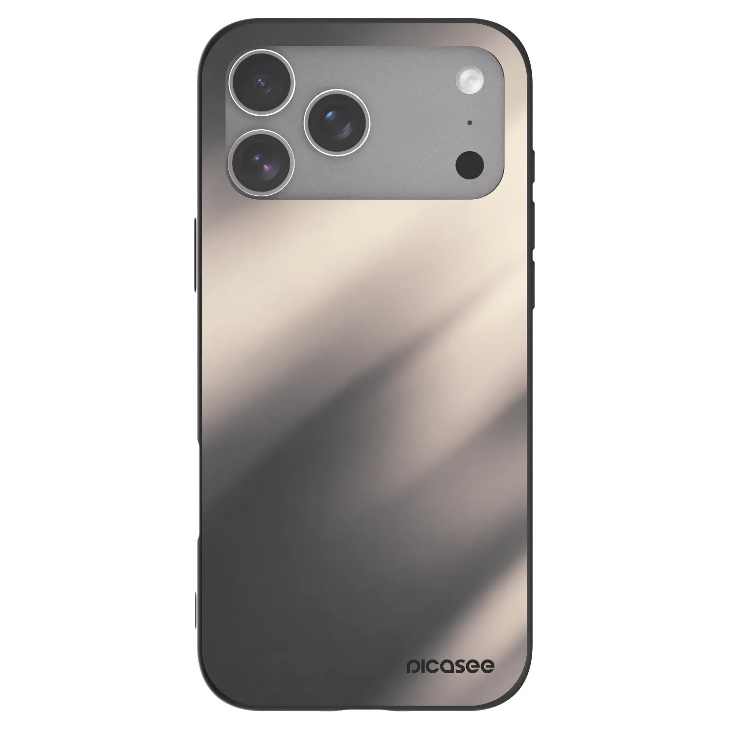 Picasee crna silikonska maskica za Apple iPhone 18 Pro Max - Smoky Beige