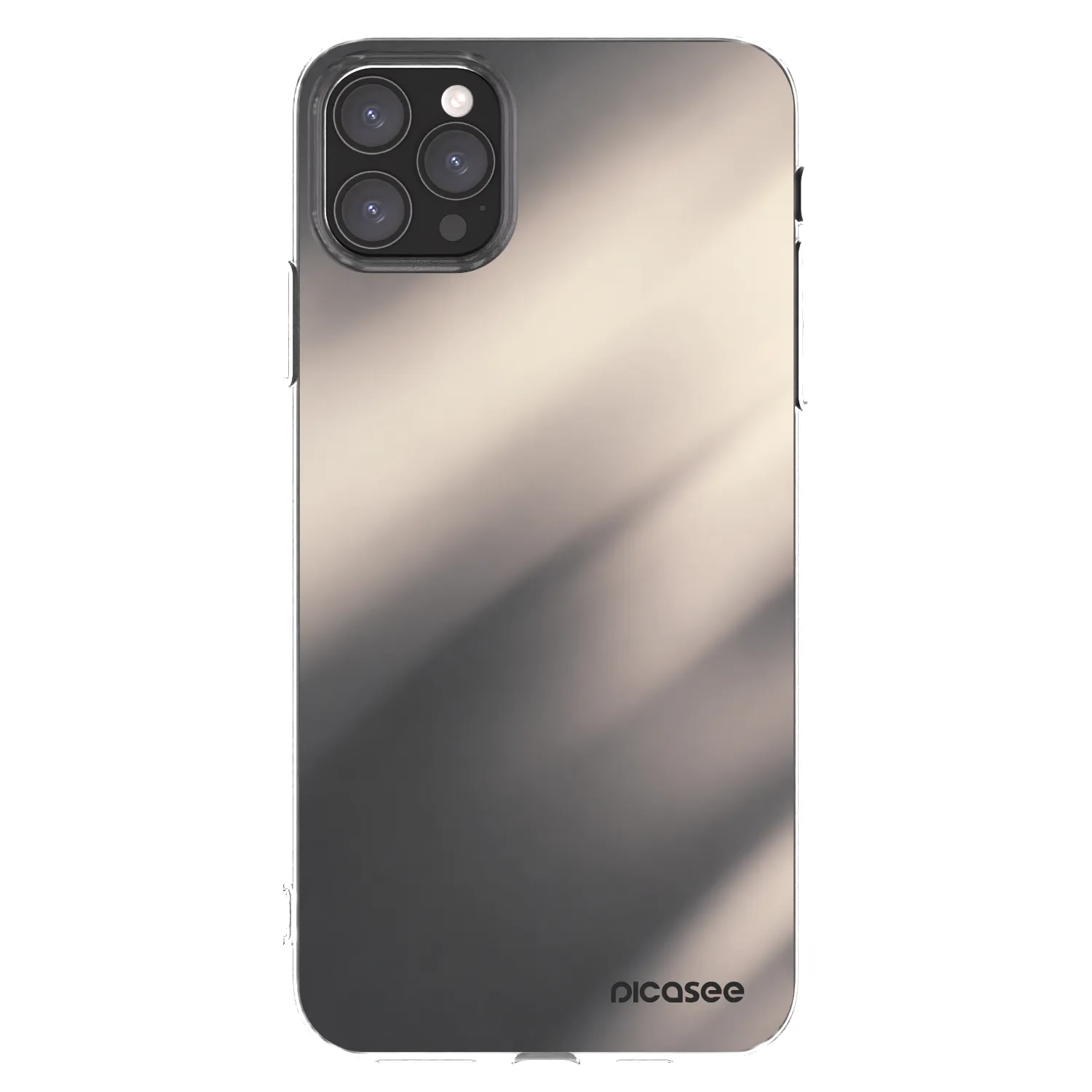 Picasee silikonska prozirna maskica za Apple iPhone 11 Pro Max - Smoky Beige