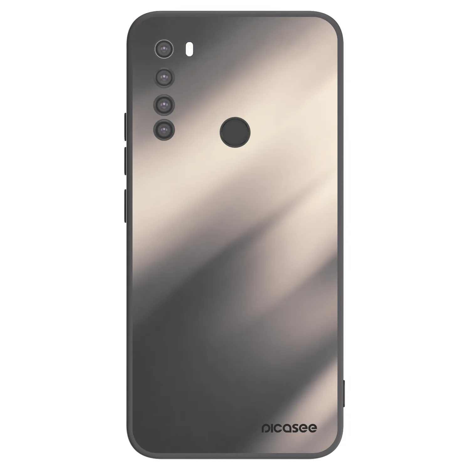 Picasee crna silikonska maskica za Xiaomi Redmi Note 8 - Smoky Beige